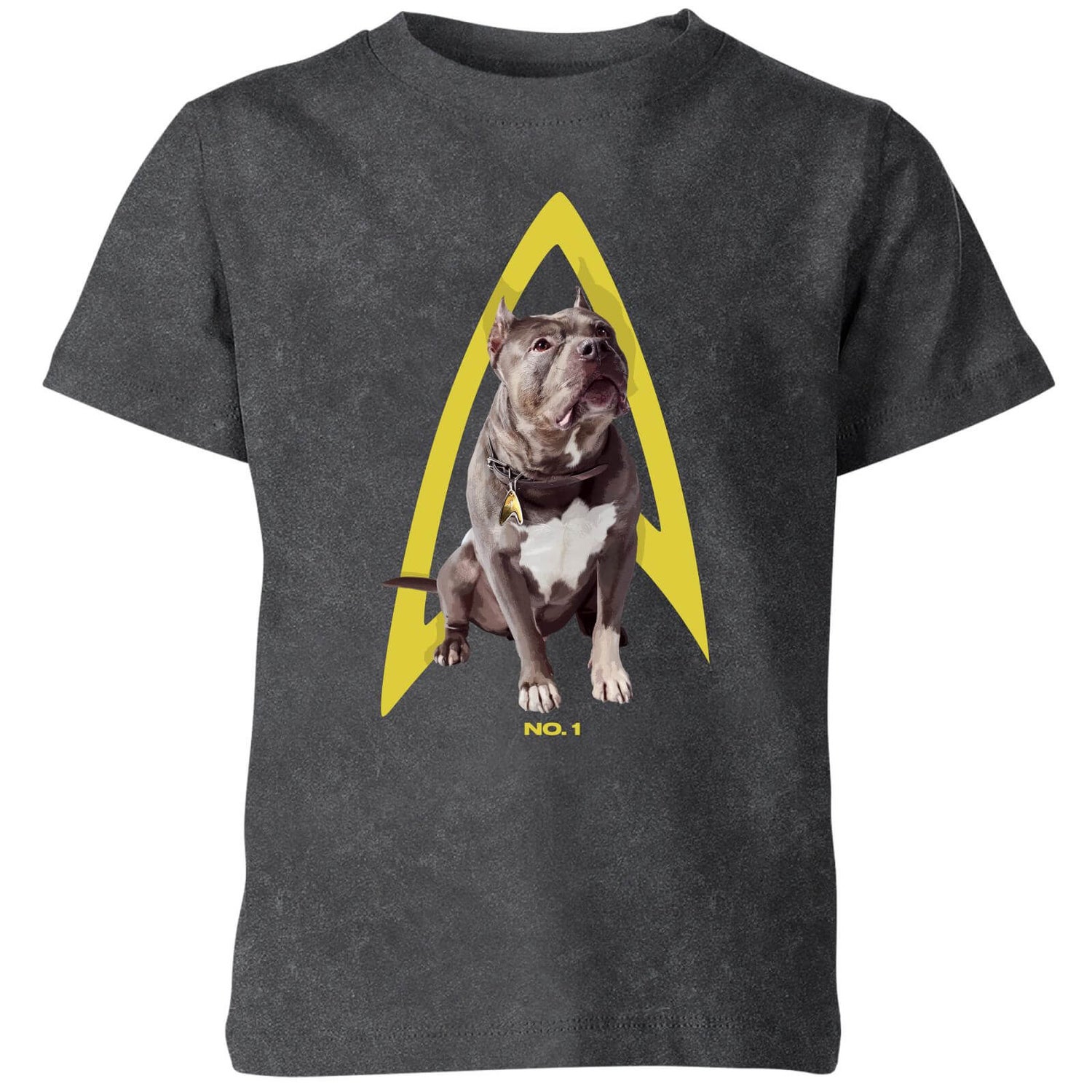 Star Trek: Picard Number One Kids' T-Shirt - Black Acid Wash