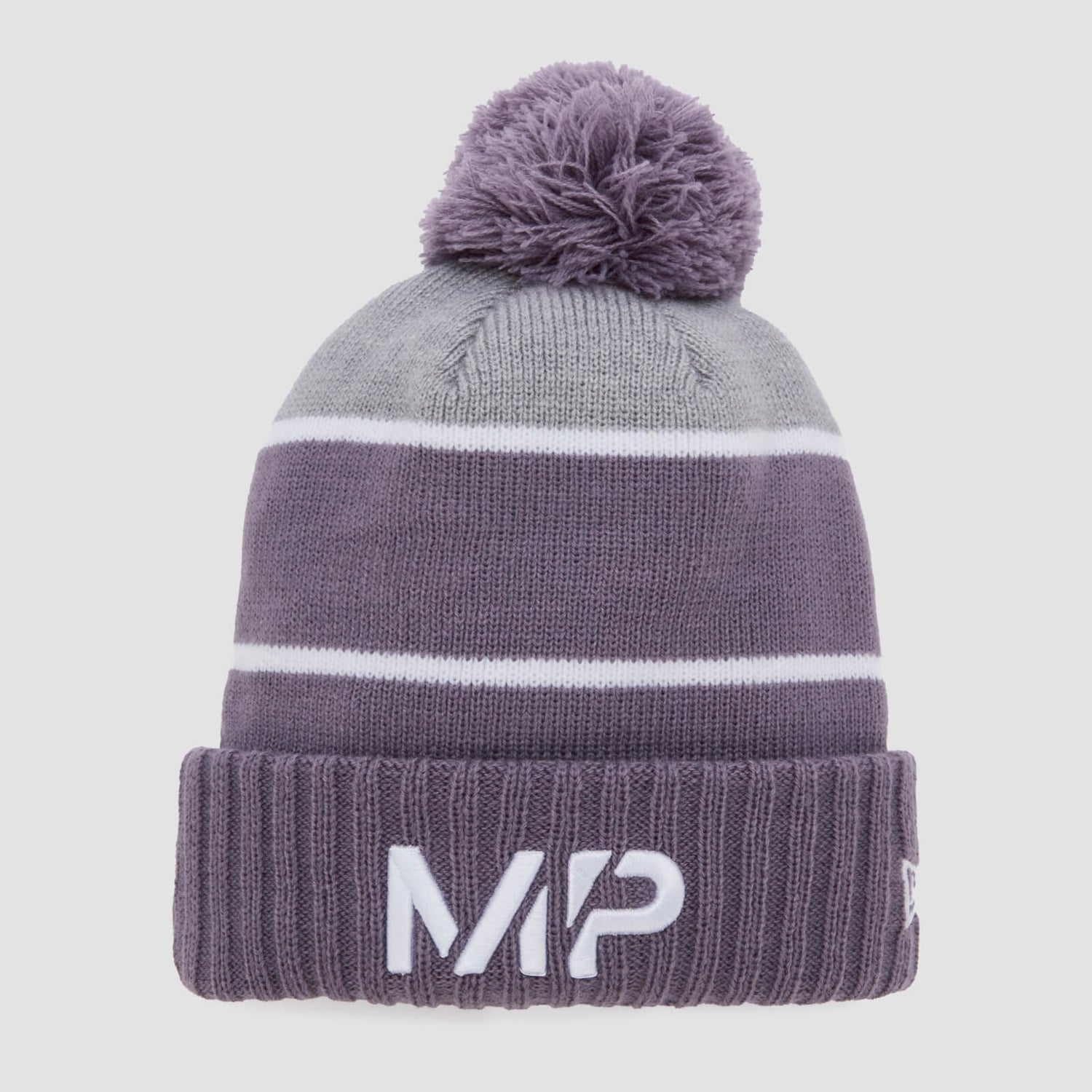 Dzianinowa czapka z pomponem z kolekcji MP New Era – Smokey Purple/Storm Grey