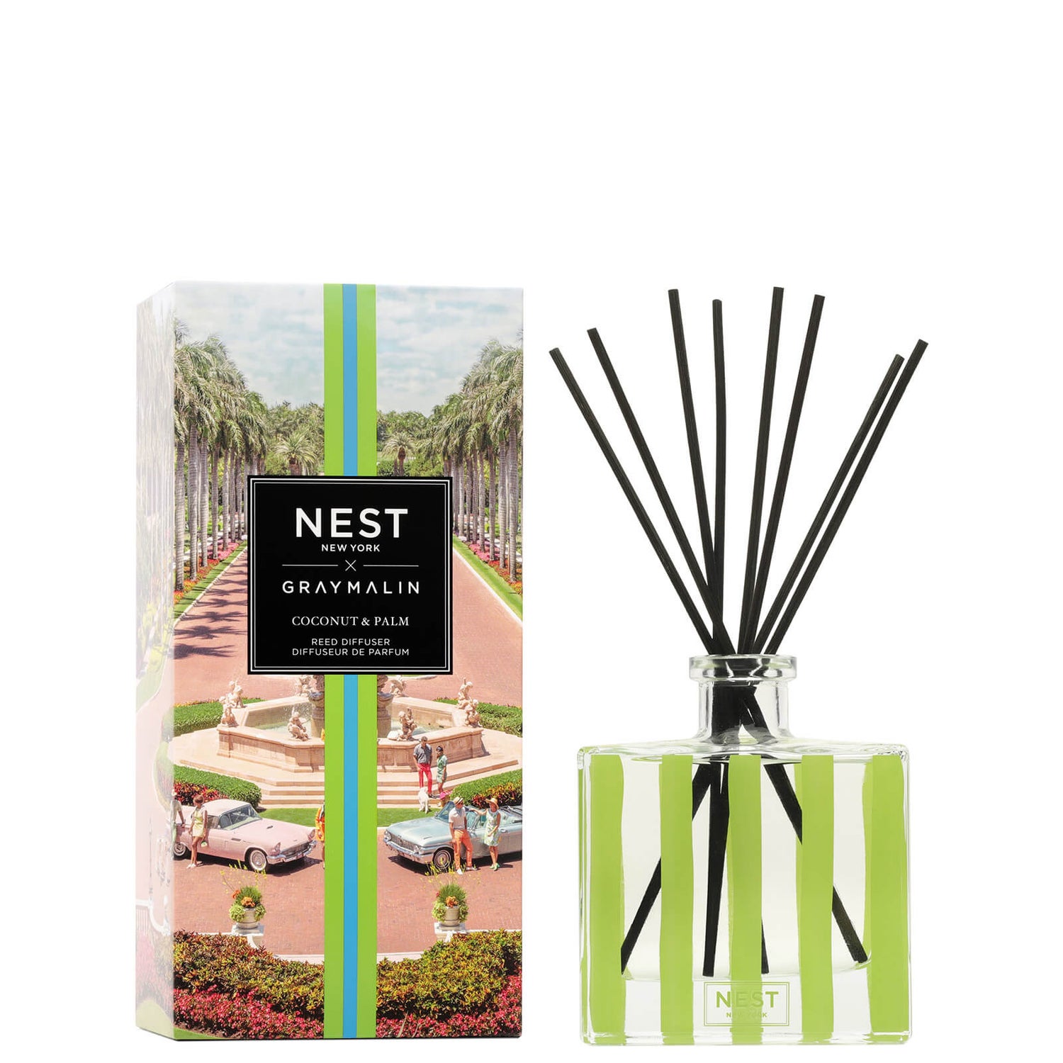 NEST Fragrances x Gray Malin Coconut and Palm Reed Diffuser 175ml