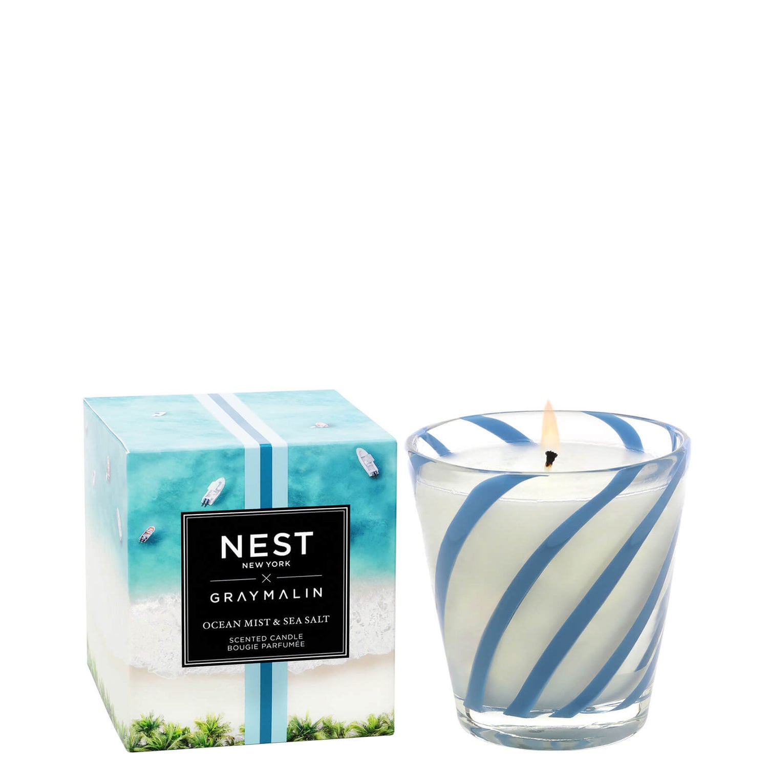 NEST Fragrances x Gray Malin Ocean Mist and Sea Salt Classic Candle 230g