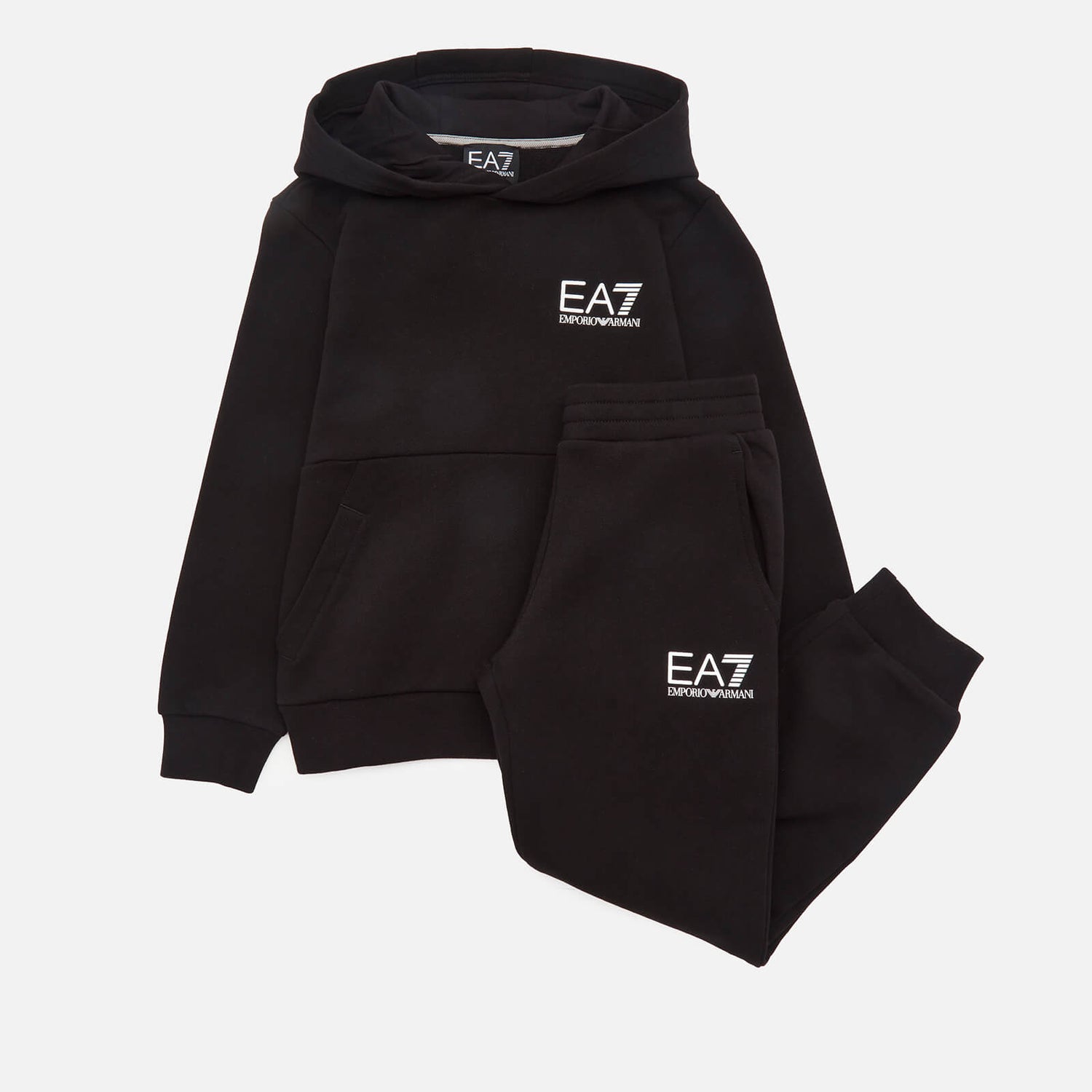 EA7 Boys' Sporty Core Identity Fleece Tracksuit - Black - 4 Years