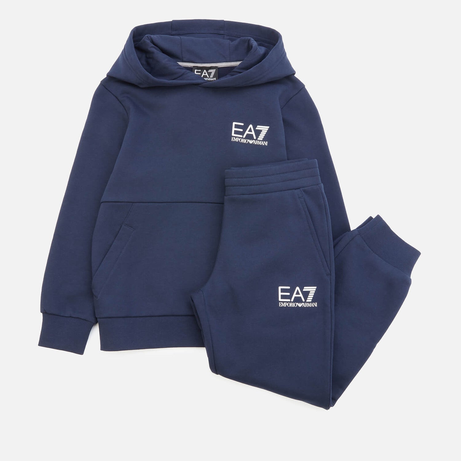 EA7 Boys' Sporty Core Identity Fleece Tracksuit - Navy