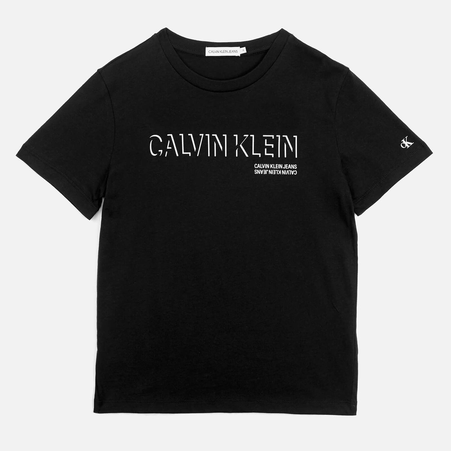 Calvin Klein Boys' Shadow Logo T-Shirt - Ck Black - 8 Years