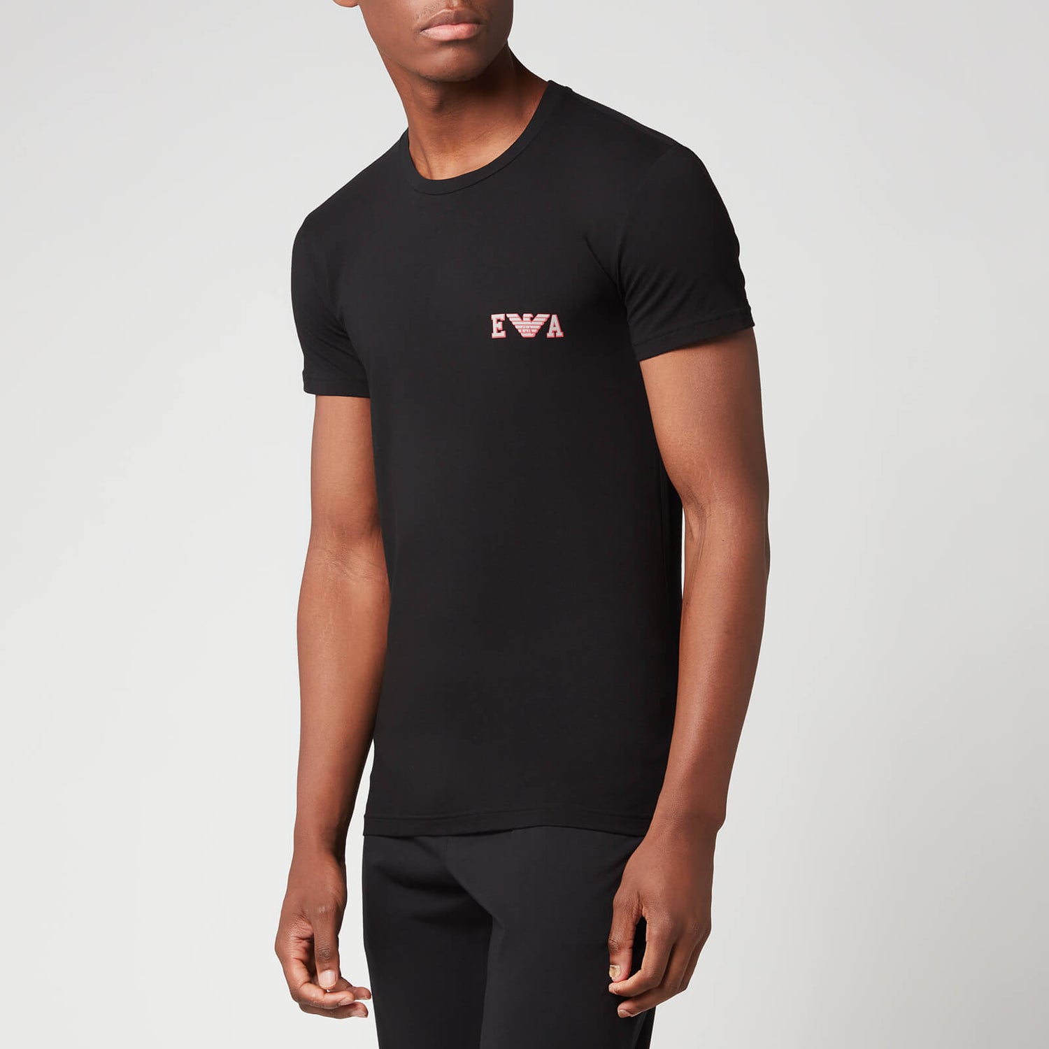Emporio Armani Loungewear Men's Bold Monogram Crewneck T-Shirt - Black
