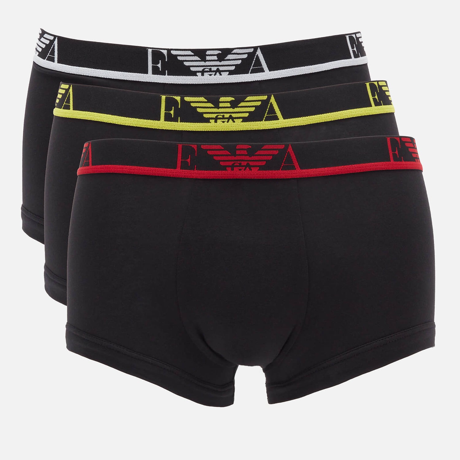 Emporio Armani Underwear Men's 3-Pack Trunks - Black
