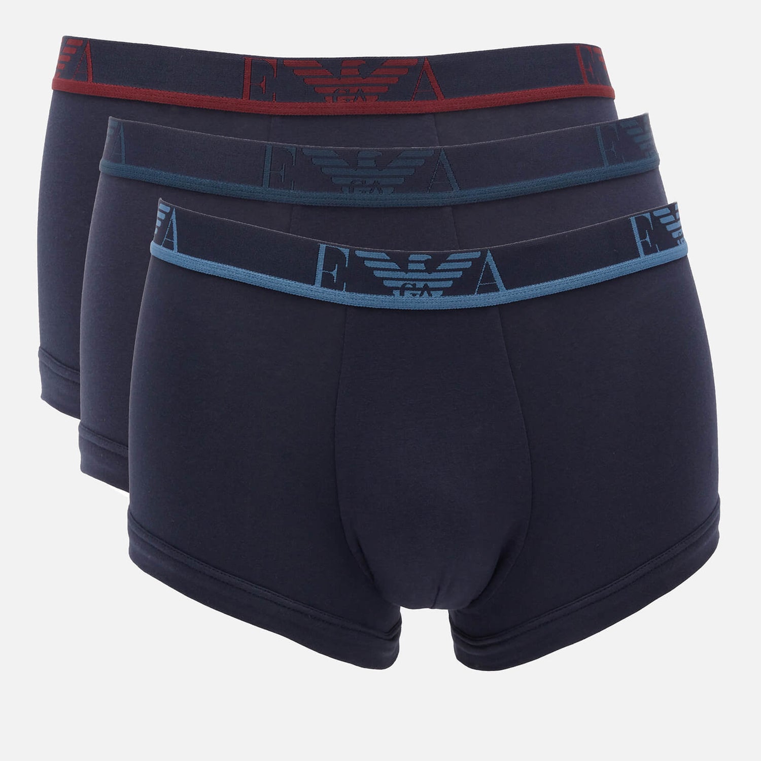 Emporio Armani Underwear Men's 3-Pack Trunks - Marine