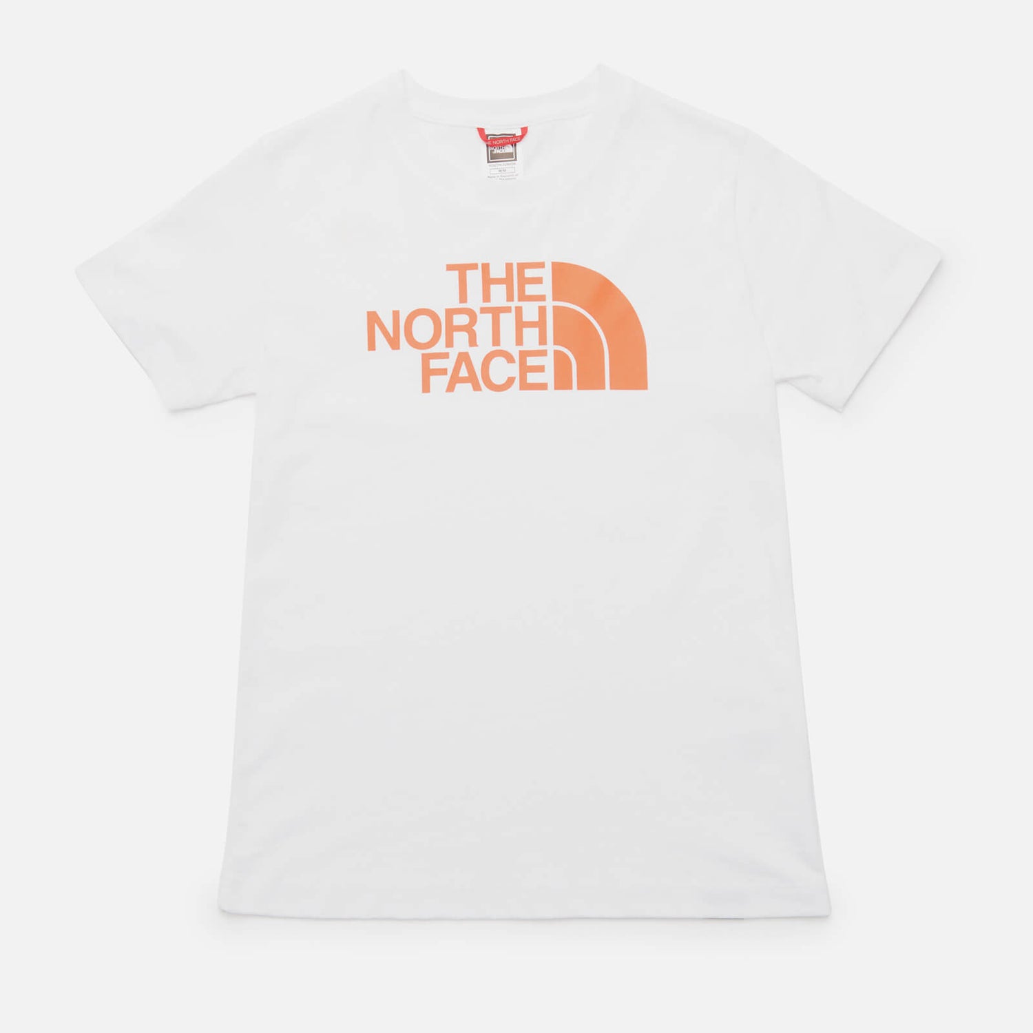 The North Face Boys' Youth Short Sleeve Easy Tee - White/Orange