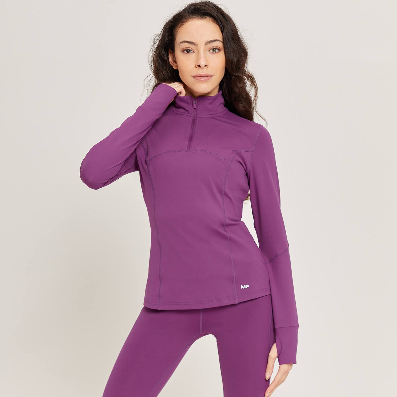 MP Women's Power 1/4 Zip Top - Purple - XXS