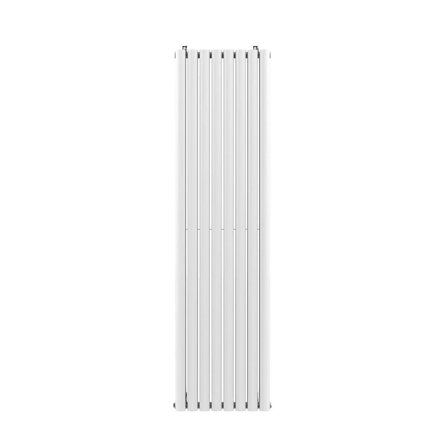 VURTU2 Vertical Double Panel Radiator 1800mm x 480mm - White | Homebase