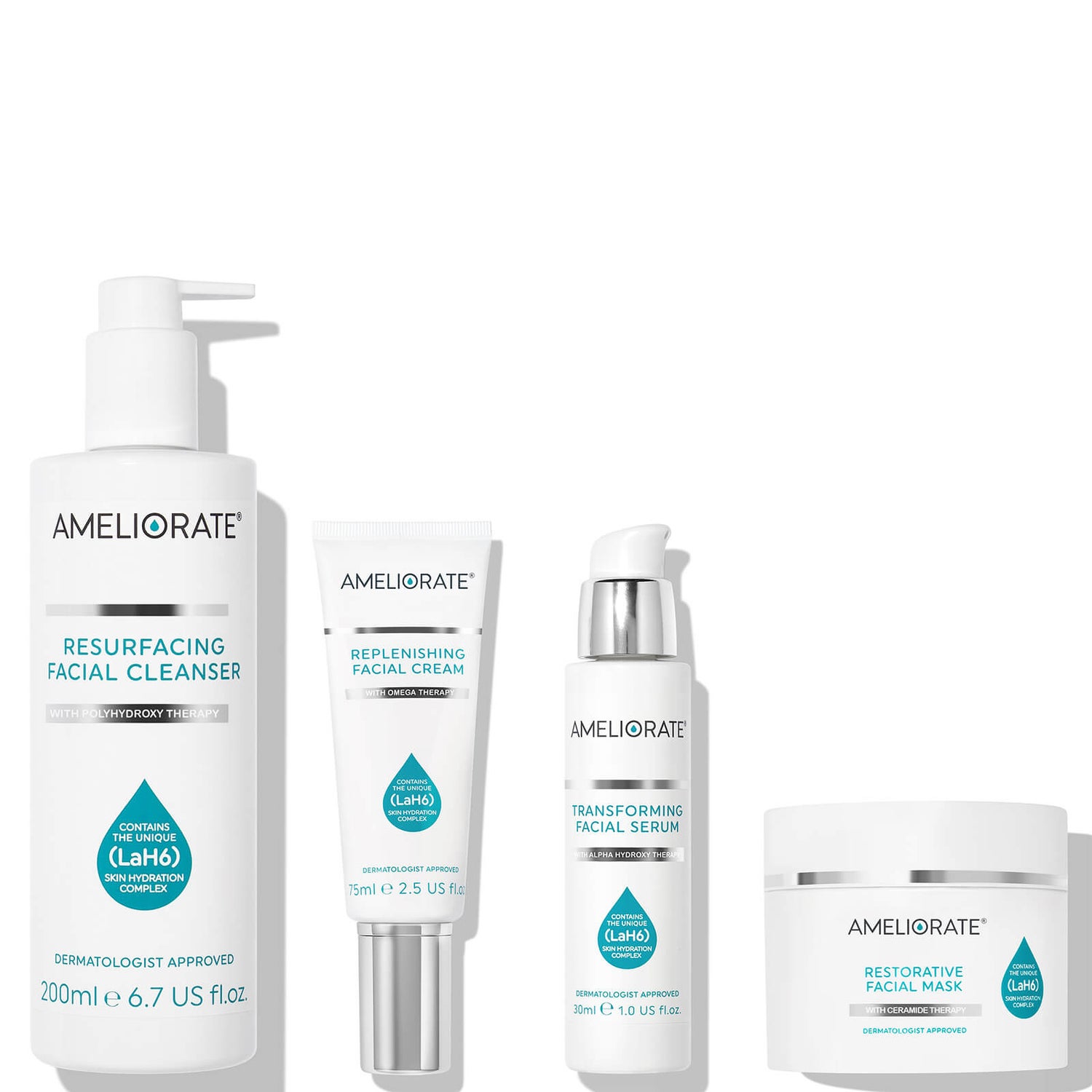 Набор средство по уходу за лицом AMELIORATE 4-Step Face Care Kit