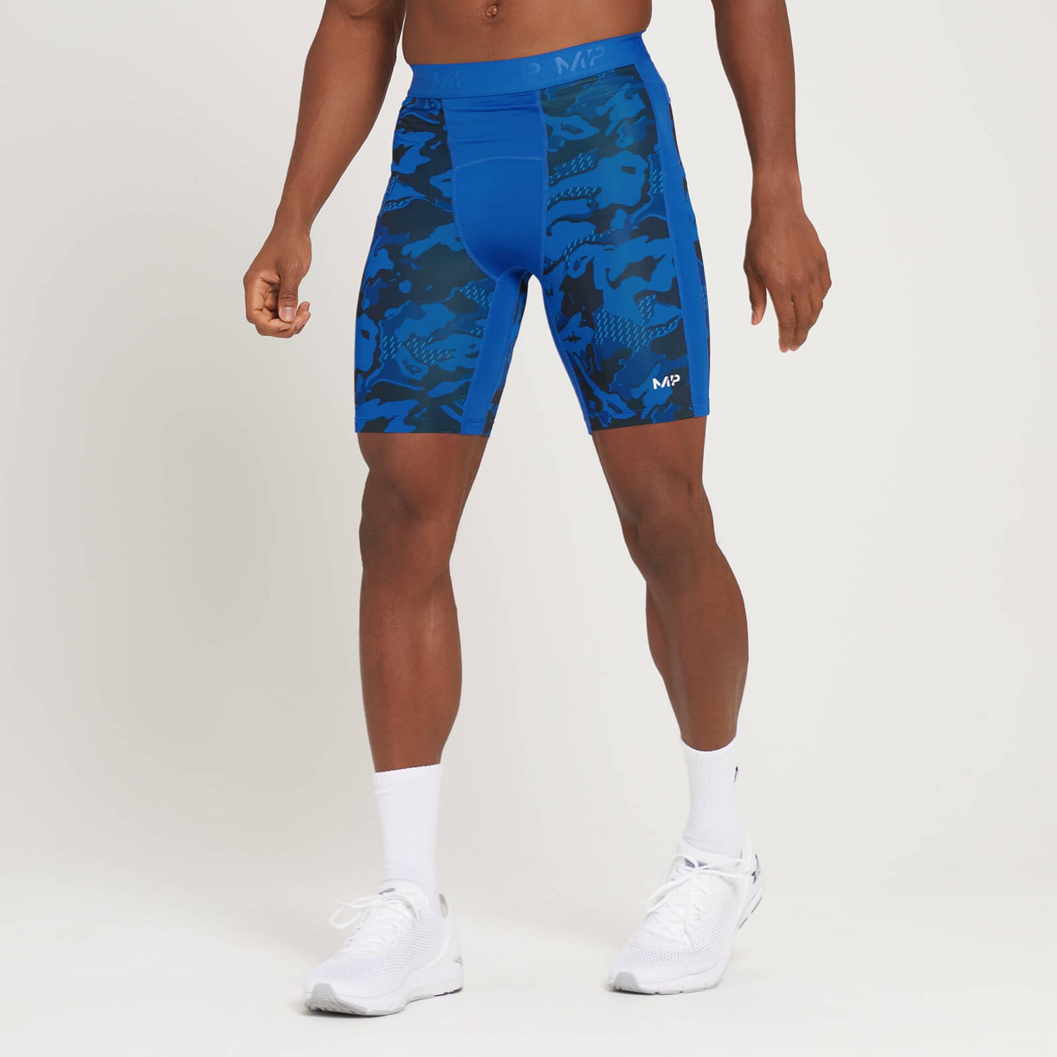 MP Men's Adapt Camo Baselayer Shorts - Blue Camo - XS
