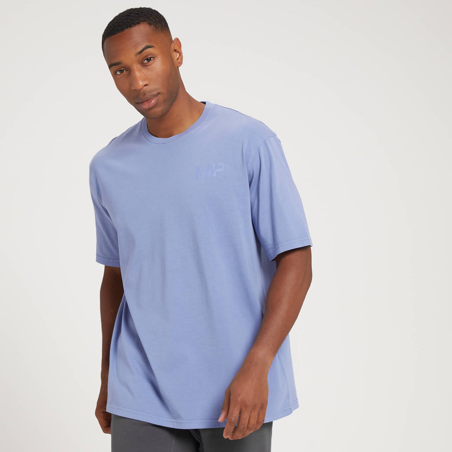 T-shirt oversize délavé à manches courtes MP Adapt pour hommes – Violet craie - XS