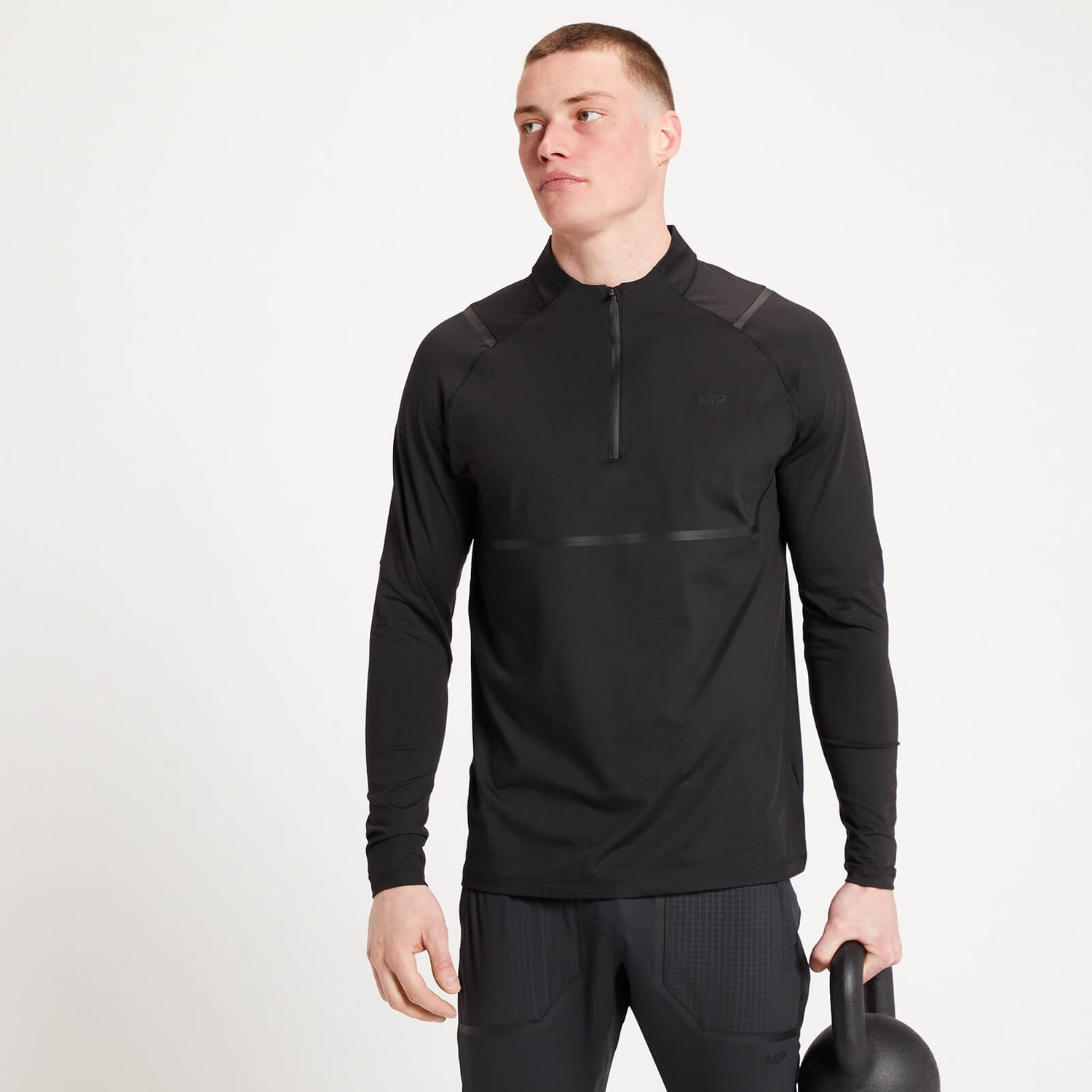 Limited Edition MP Mænds Tempo Ultra 1/4 Zip Top - Sort