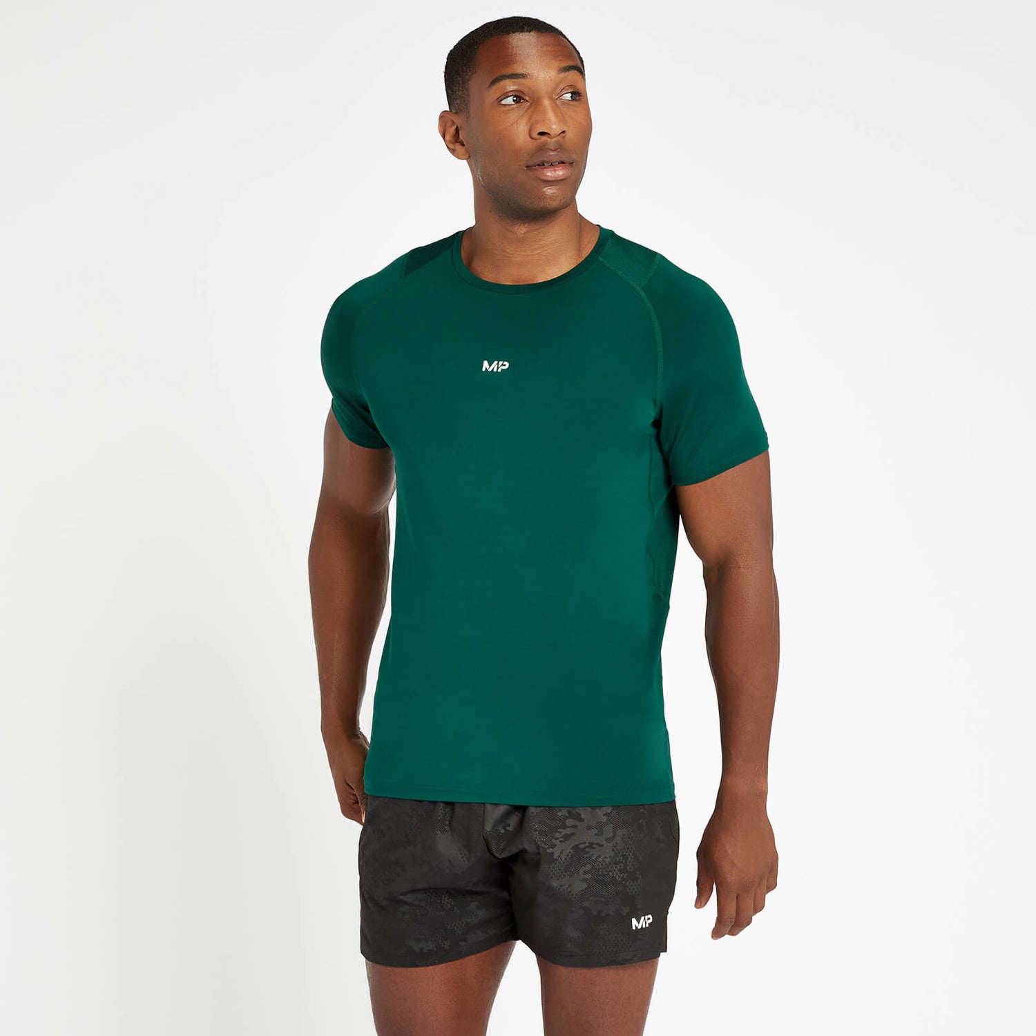 Riboto leidimo MP vyriški „Engage“ marškinėliai trumpomis rankovėmis – Pušies žalia - XXS