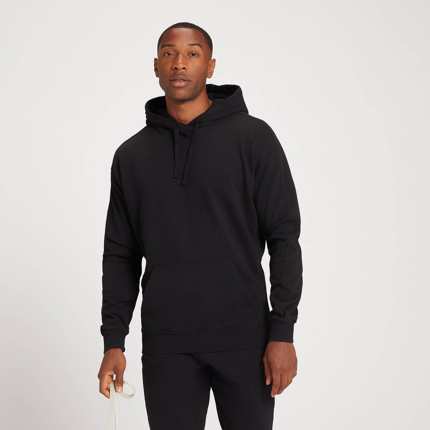 MP Moški pulover s kapuco za dinamični trening – sprano črna