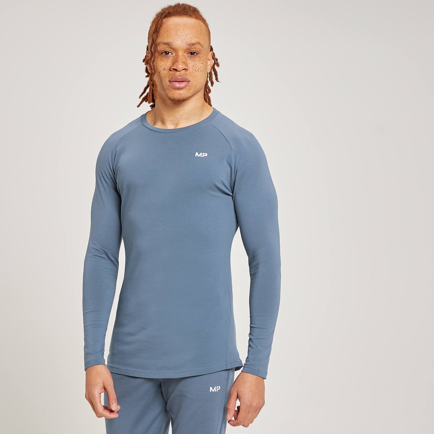 MP vyriški „Form“ marškinėliai ilgomis rankovėmis – Plieno mėlyna