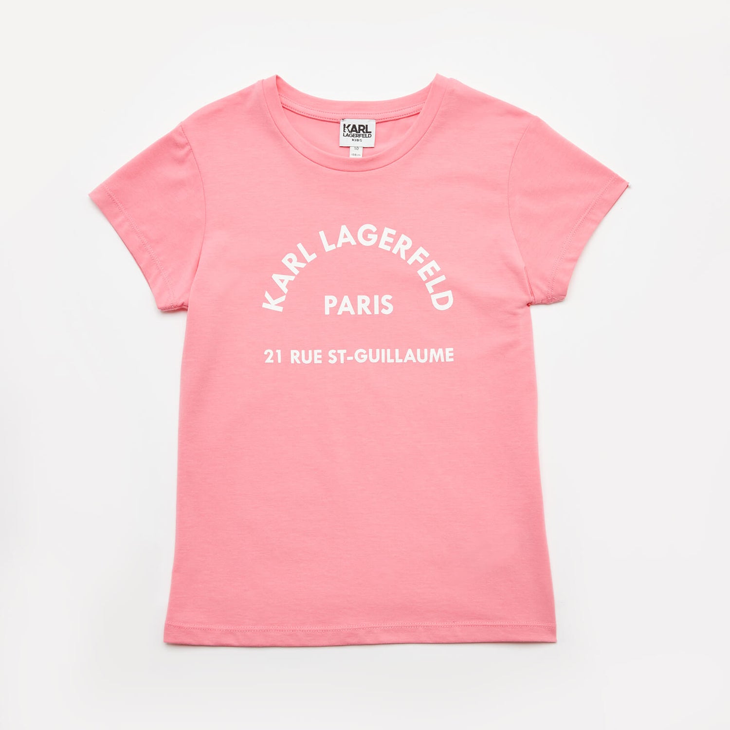 KARL LAGERFELD Girls' Grand Hotel Short Sleeves Tee-Shirt - Pale Pink