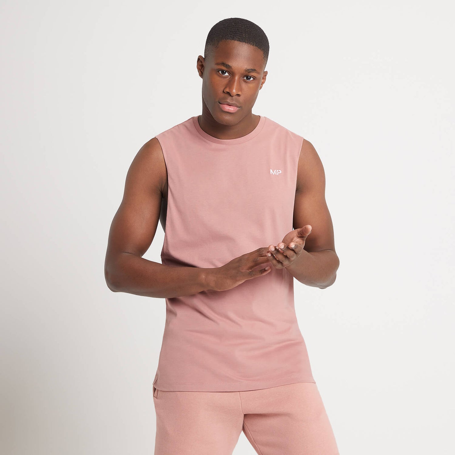 MP Men's Rest Day Drop Armhole Tank Top - Washed Pink