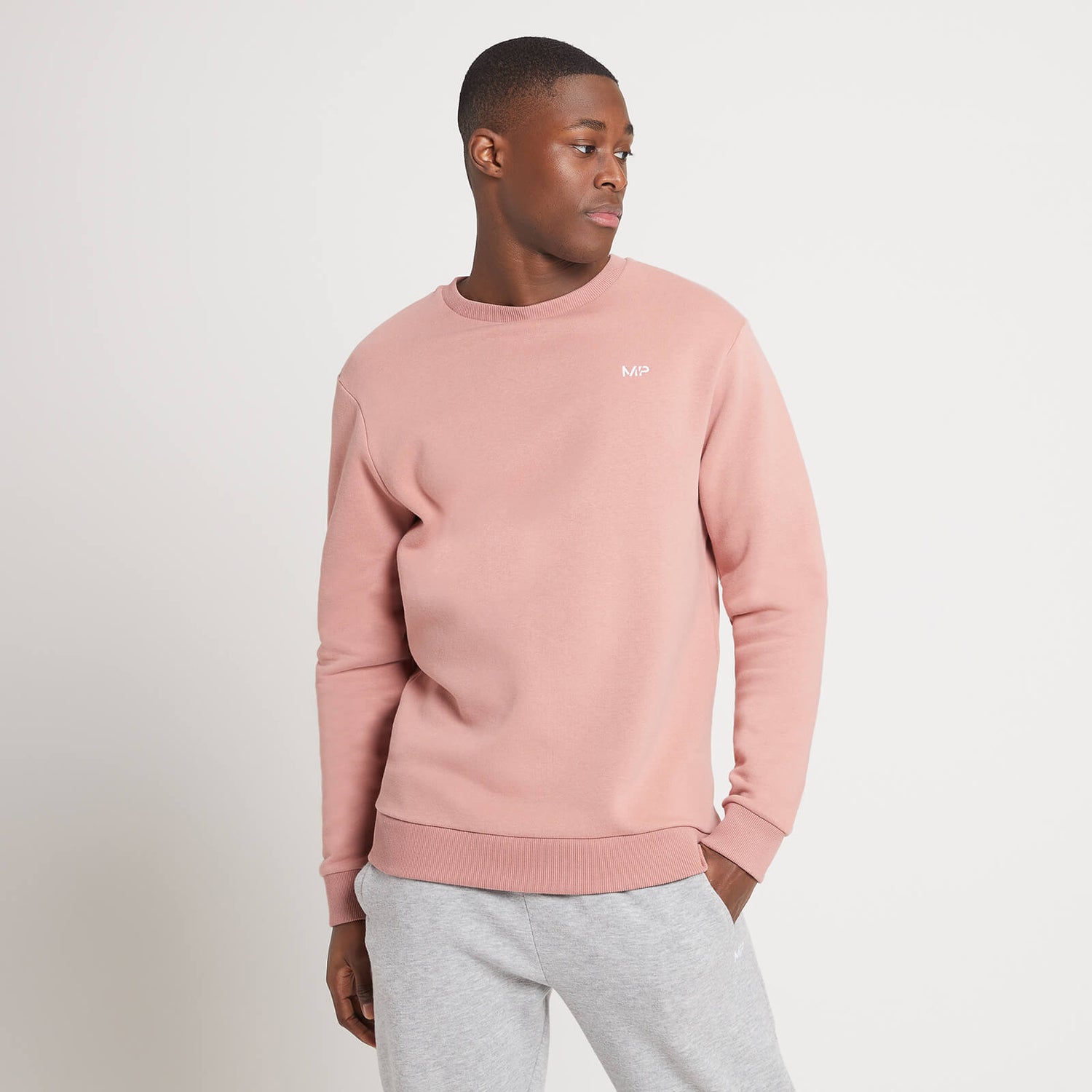 MP sweatshirt voor heren – Verwassen roze