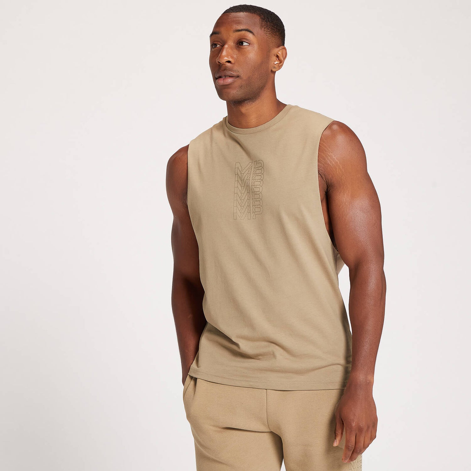 MP Men's Repeat MP Graphic Tank Top - Taupe