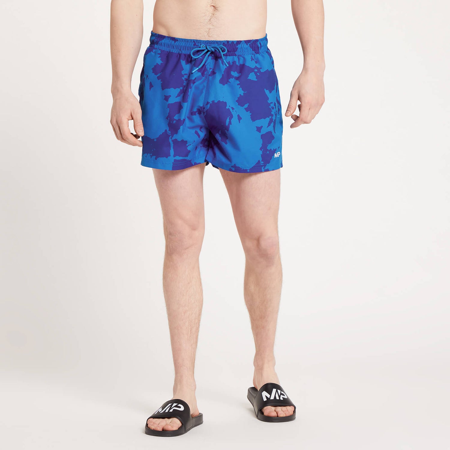 MP Men's Atlantic Printed Swim Shorts - True Blue - XXS