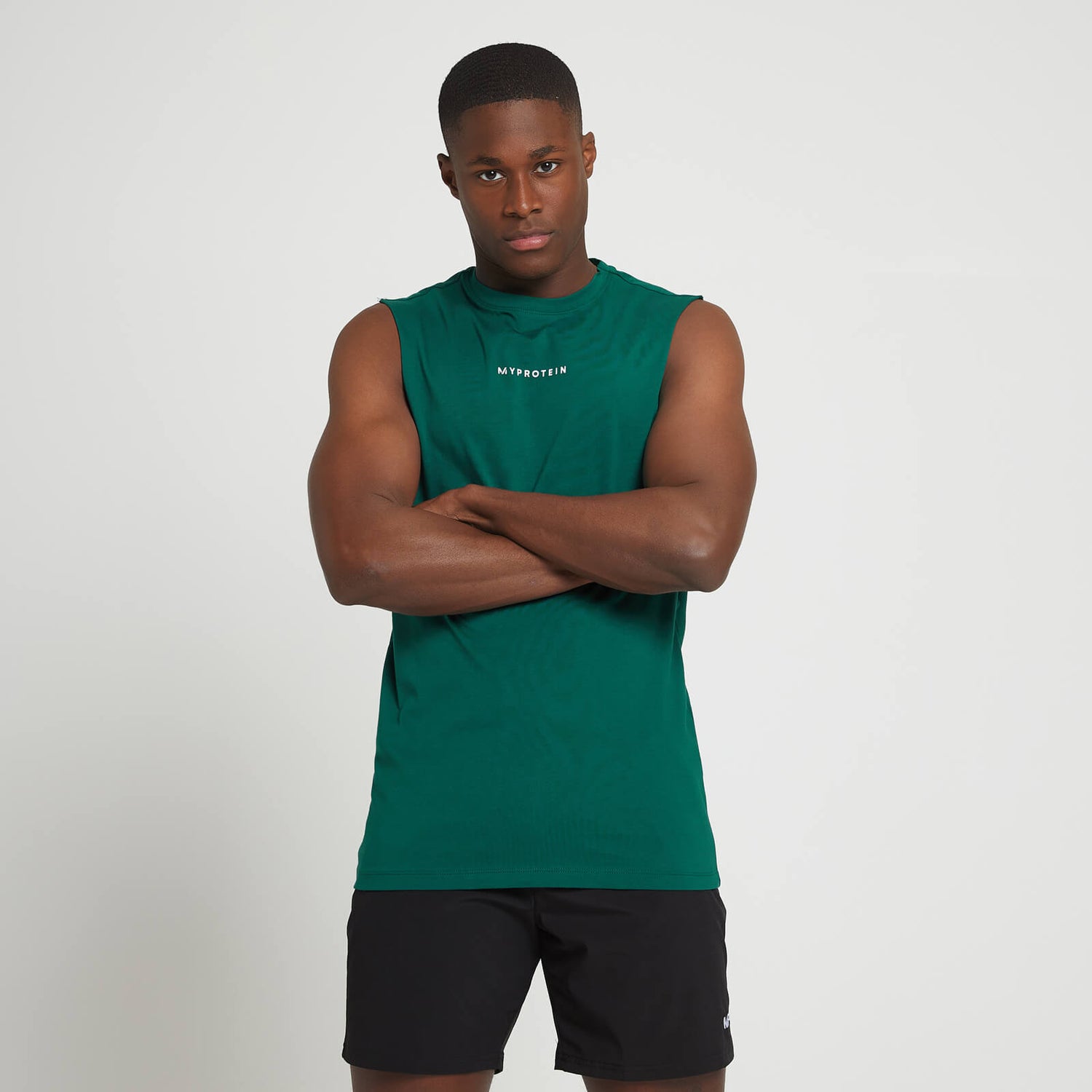 Camiseta sin mangas con sisas caídas Originals para hombre de MP - Verde pino - XXS