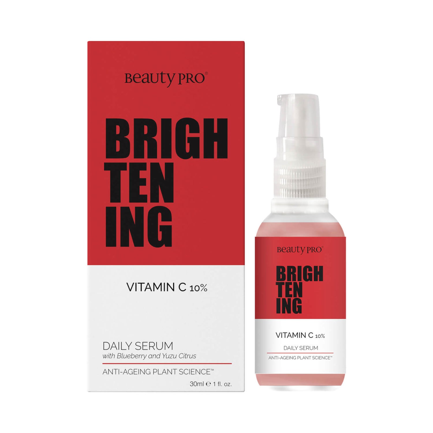 Осветляющая сыворотка для лица с витамином C BeautyPro Brightening 10% Vitamin-C Daily Serum, 30 мл