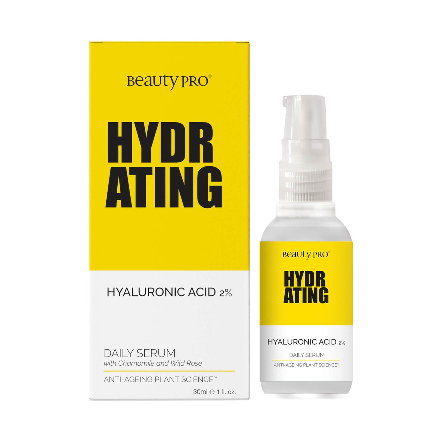 BeautyPro Suero diario hidratante de ácido hialurónico al 1% 30ml