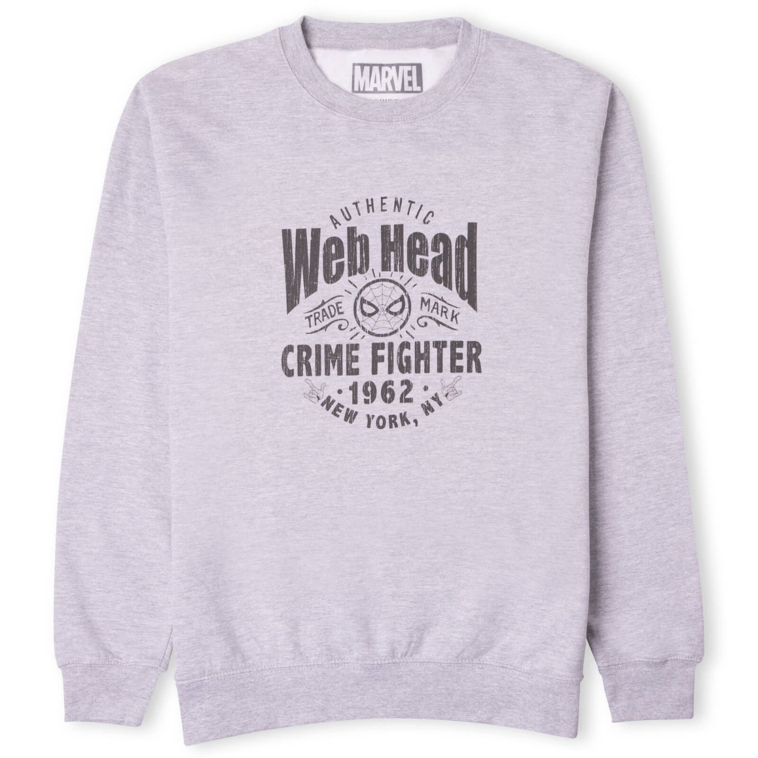 Marvel Web Head Crime Fighter Sweatshirt - Grey