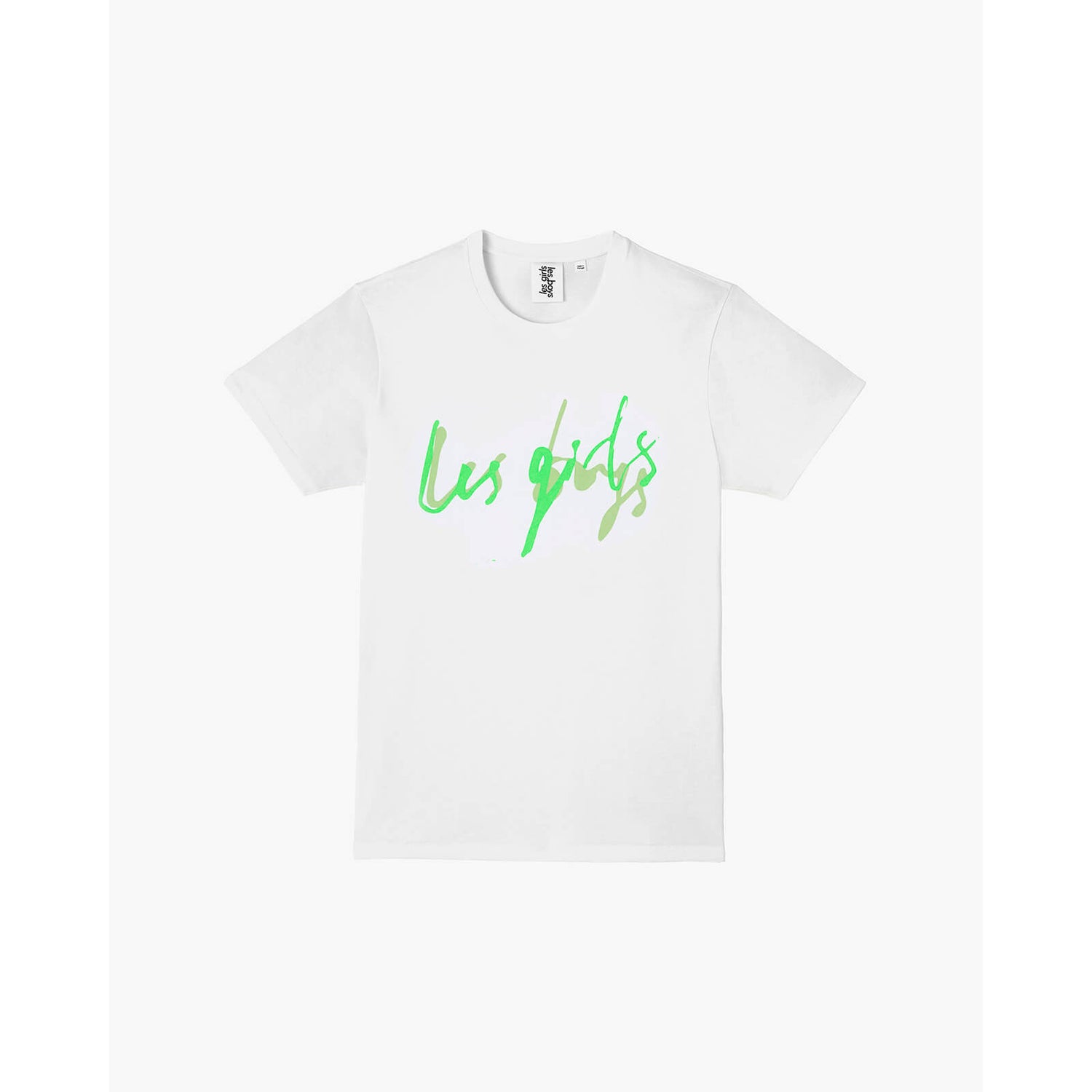 Les Girls Les Boys Women's Single Jersey Scratchy Font T-Shirt - White