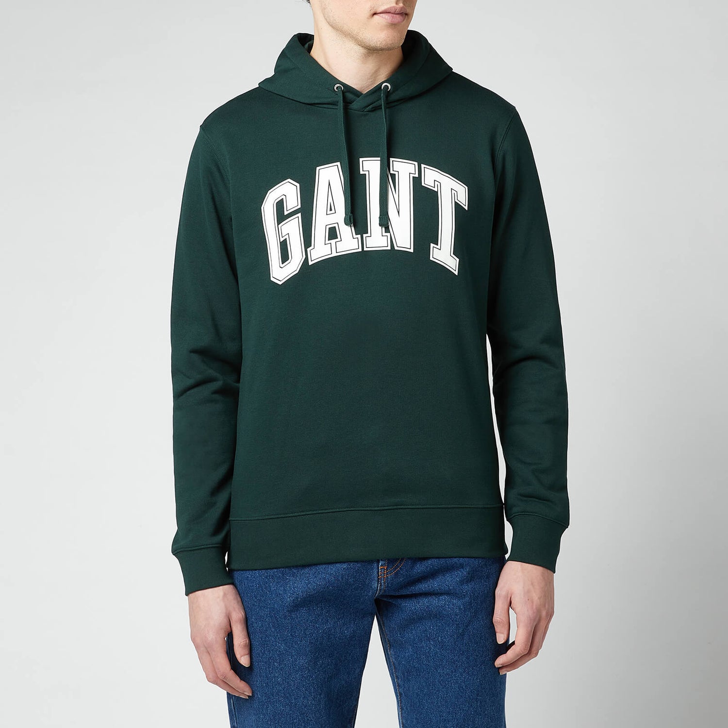 GANT Men's Fall Pullover Hoodie - Tartan Green