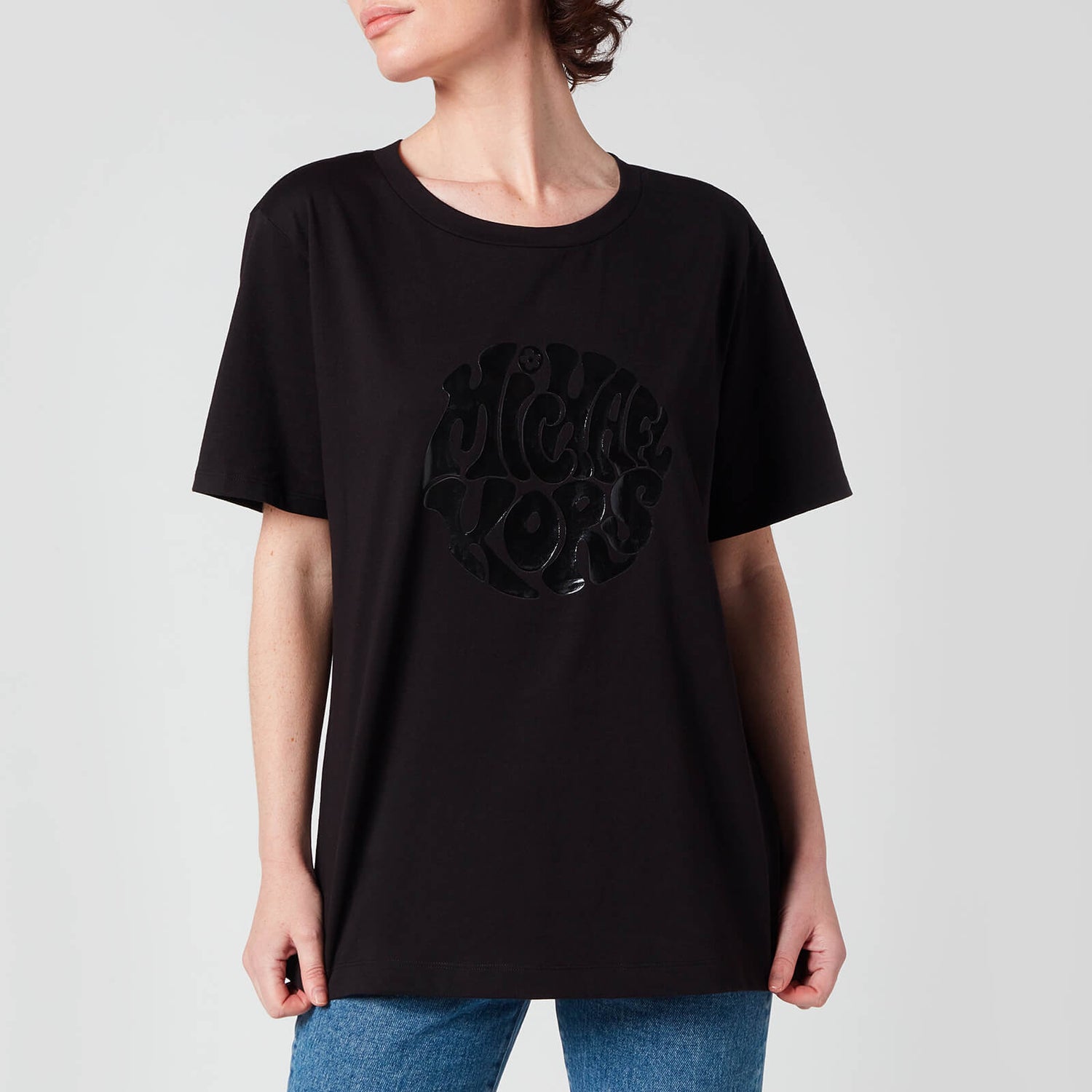 MICHAEL MICHAEL KORS Women's Unisex Mk 60S Logo T-Shirt - Black