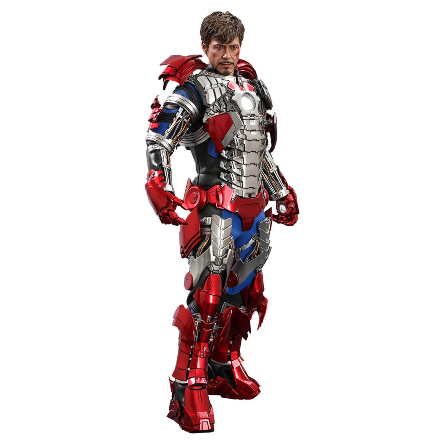 Hot Toys Iron Man 2 Movie Masterpiece Actionfigur im Maßstab 1:6 Tony Stark (Mark V Suit Up Version) 31 cm
