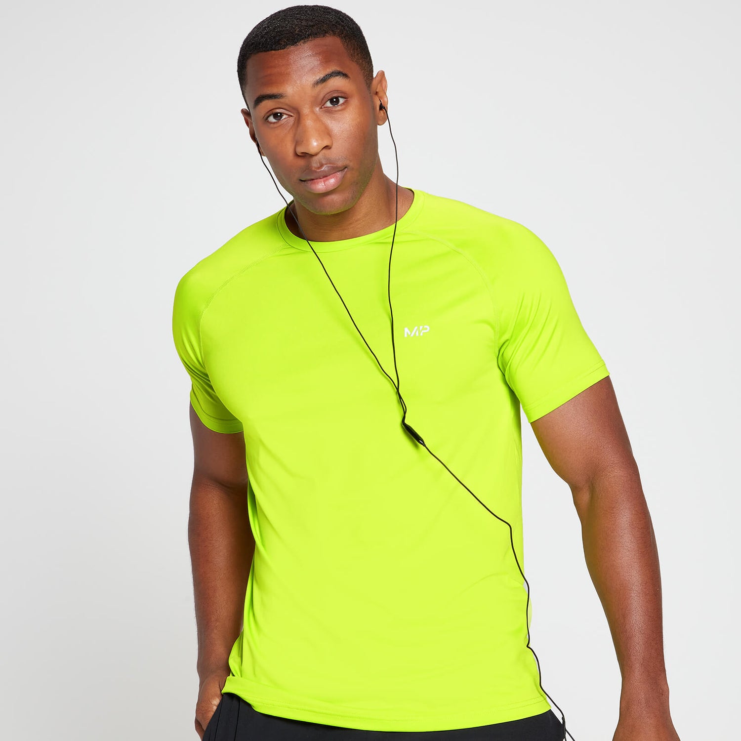 MP Men's Run Graphic Training Short Sleeve T-Shirt - Acid Lime - XXS