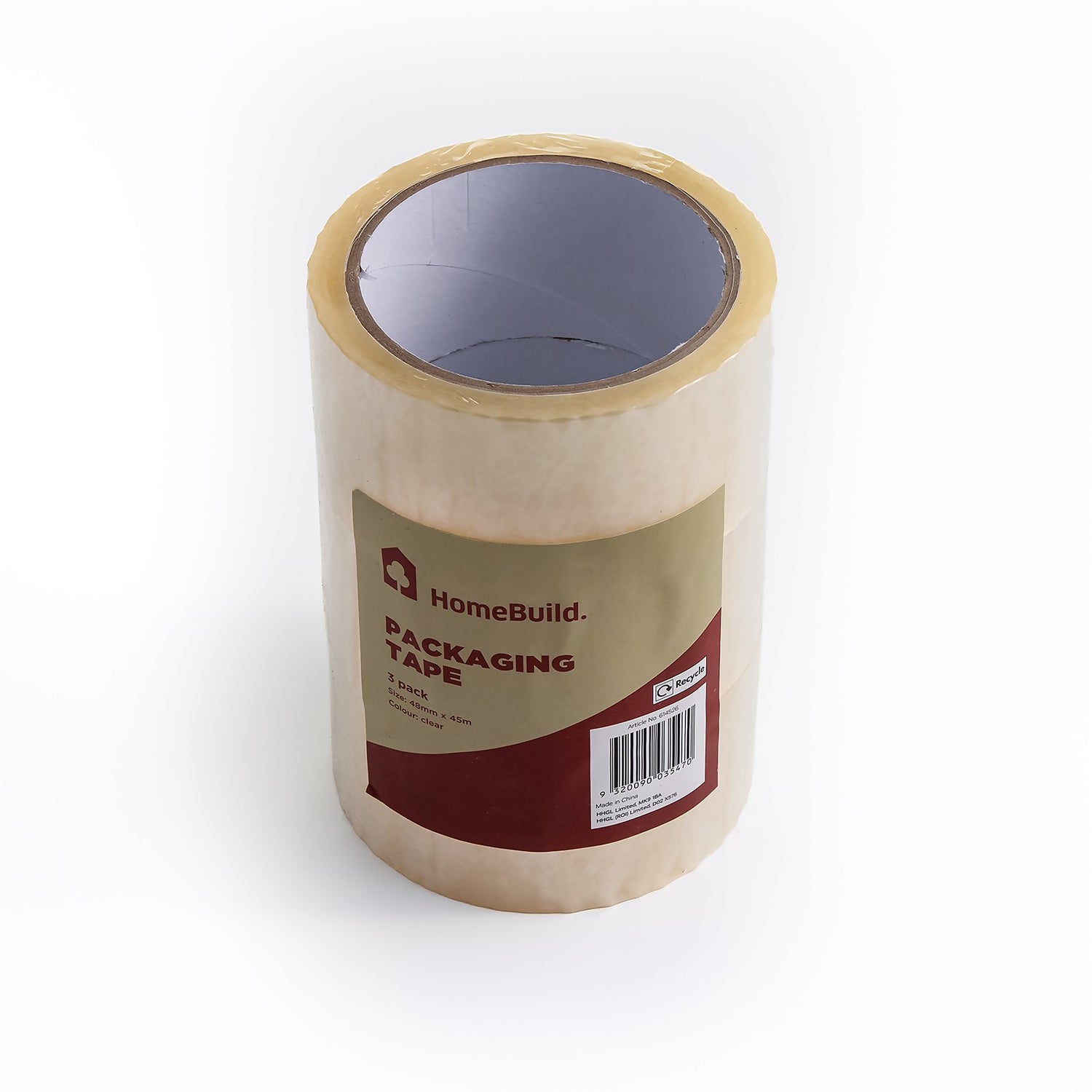 Homebuild Clear Tape 48mm x 45m - 3 Pack