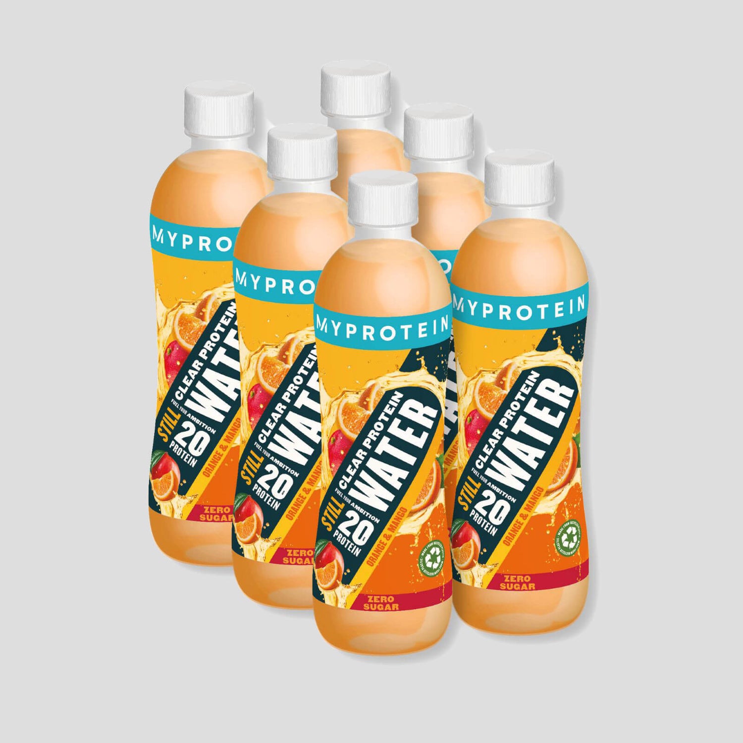 Clear Protein Water - RTD (pack de 6 unidades) - 6 Pack - Naranja y Mango