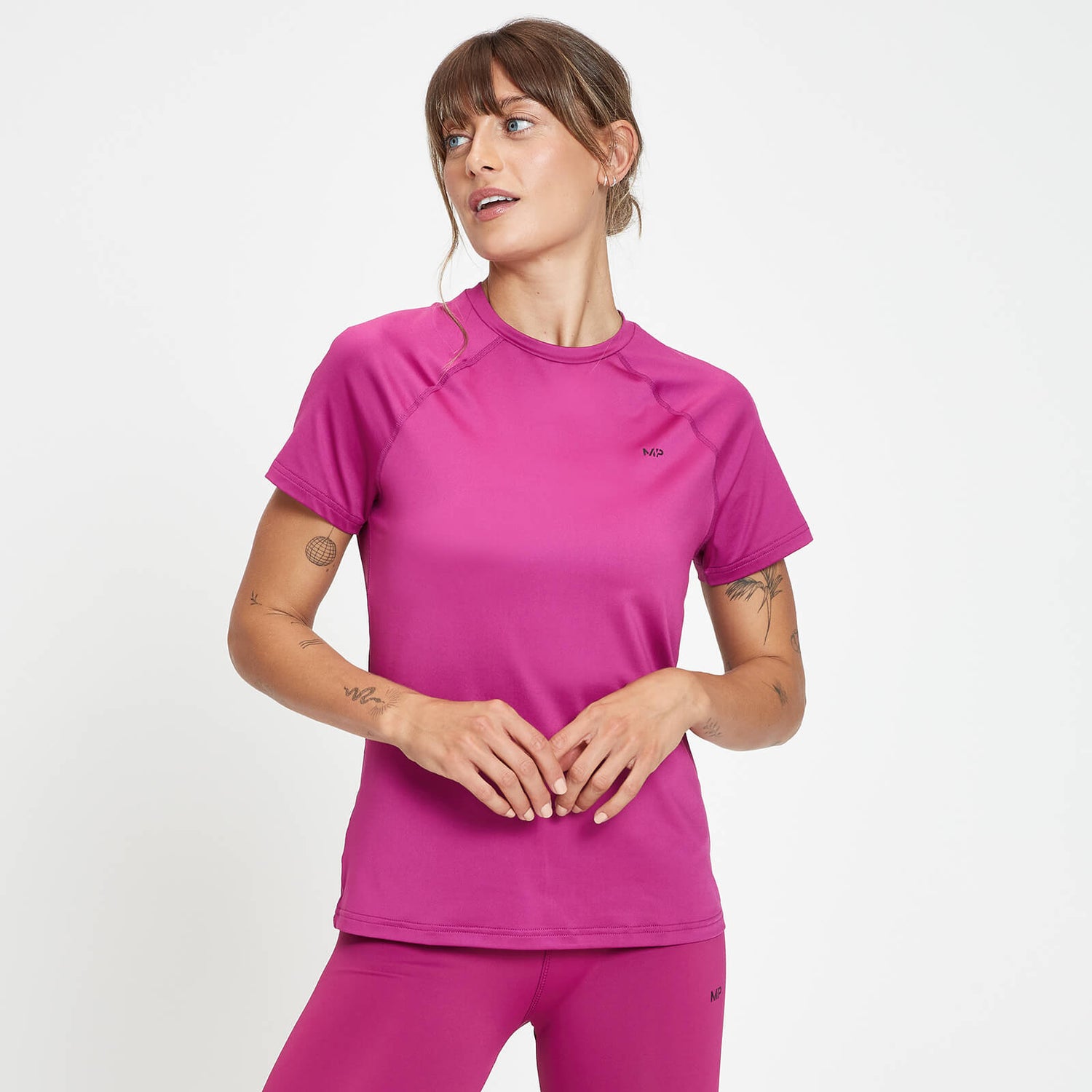 Γυναικείο Μπλουζάκι Προπόνησης MP Repeat - Βαθύ ροζ