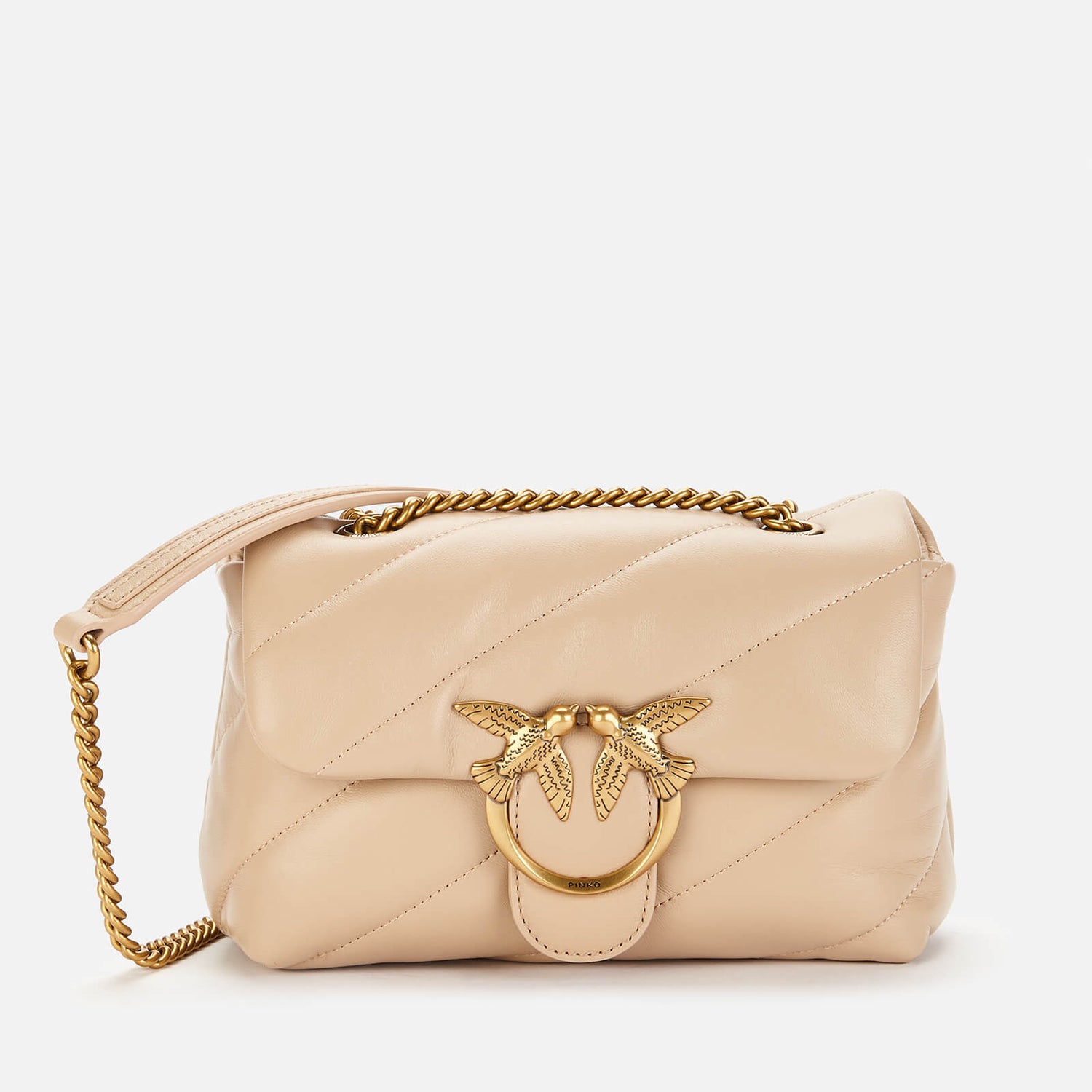 Pinko Women s Love Mini Puff Maxi Quilt Bag Beige TheHut