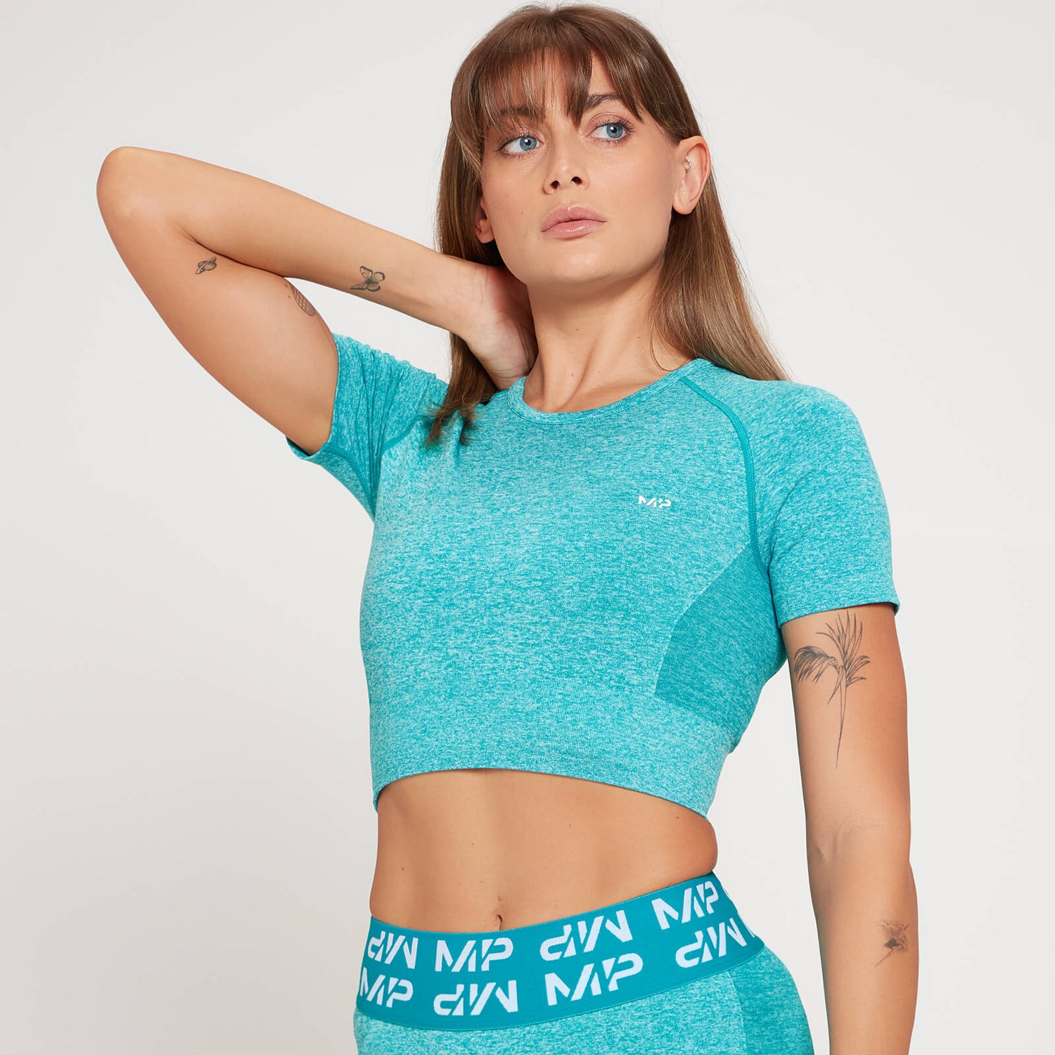 MP moteriški trumpi „Curve“ marškinėliai trumpomis rankovėmis – Lagoon - XXS