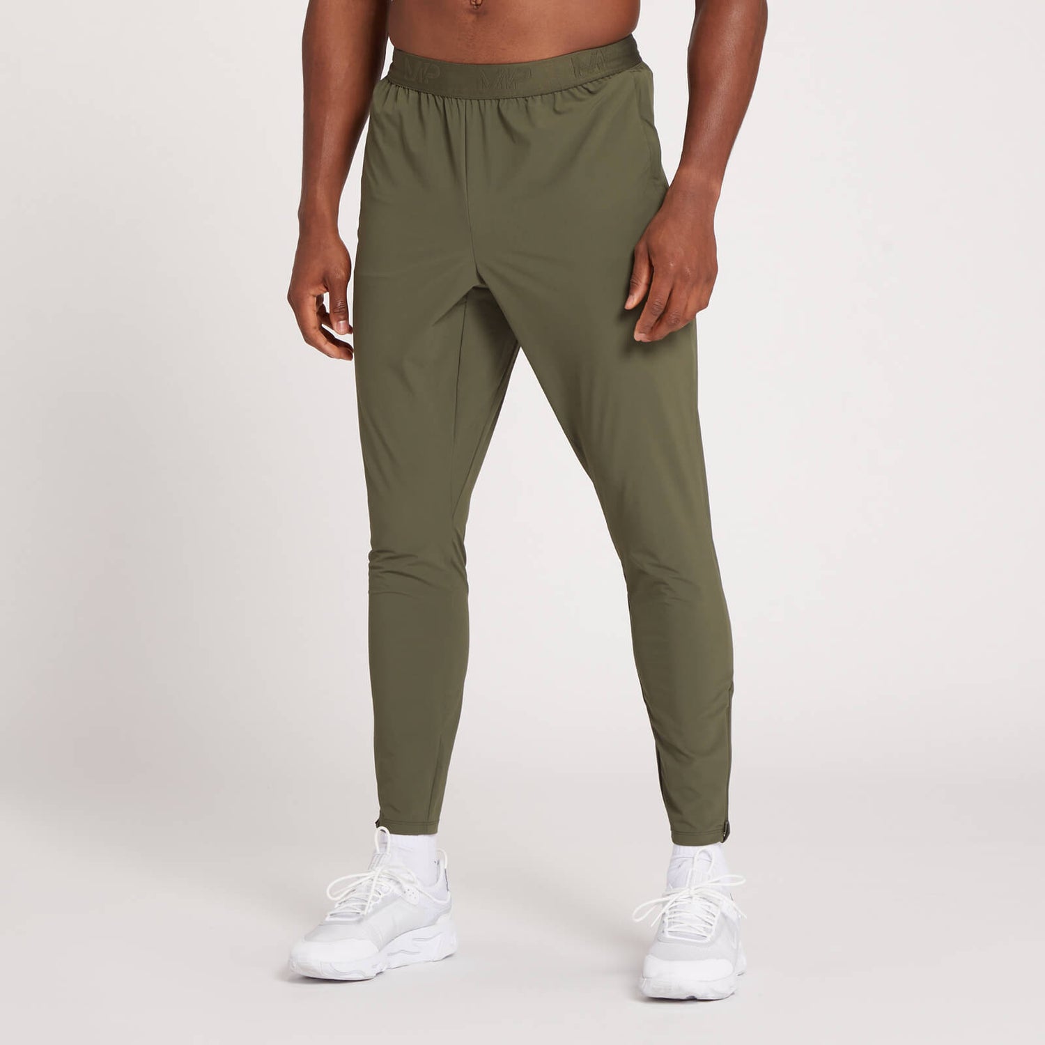 Pantaloni da jogging sportivi slim fit MP Dynamic da uomo - Verde oliva scuro - XXS