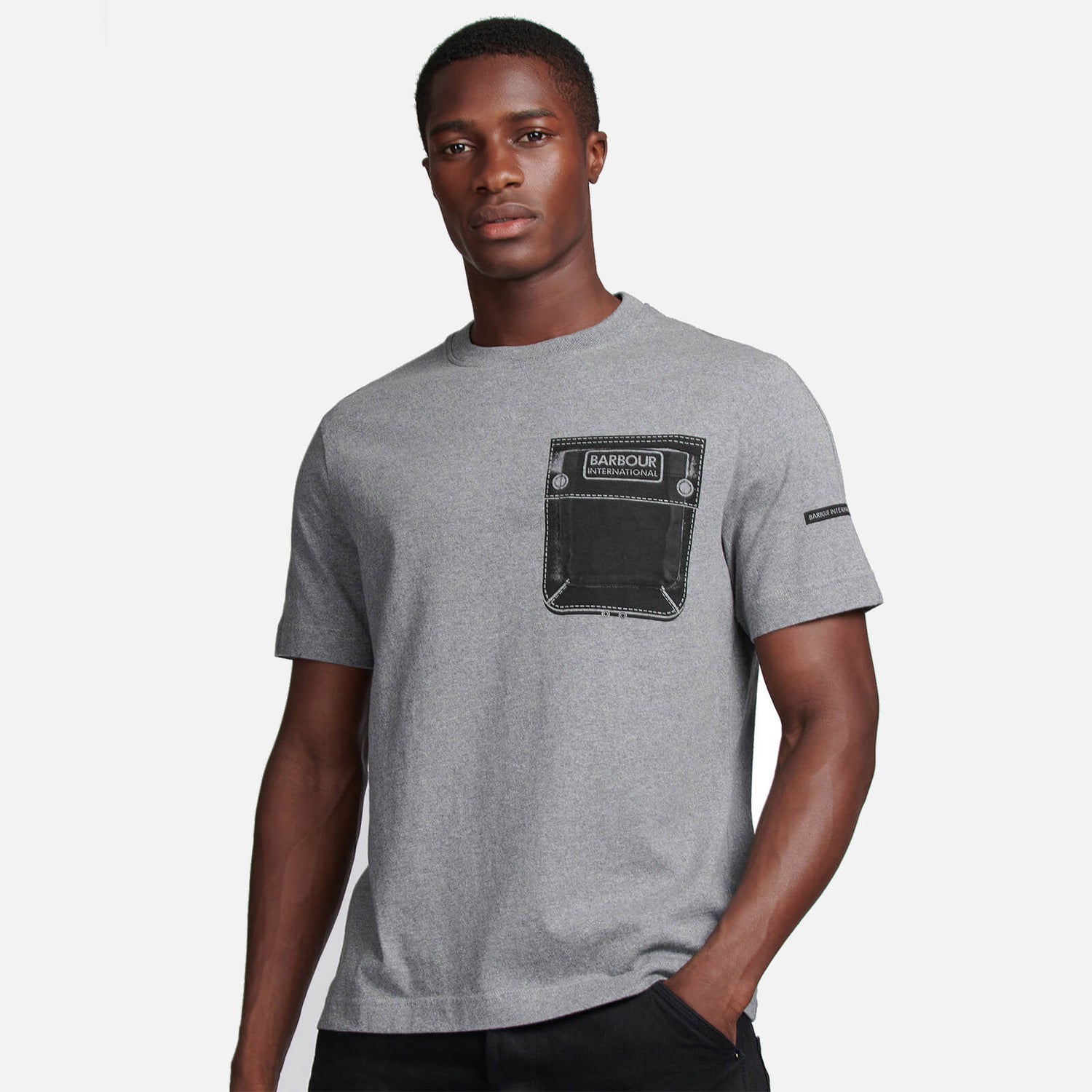 Barbour X Engineered Garments Men's Chest Logo T-Shirt - Anthracite Marl - S