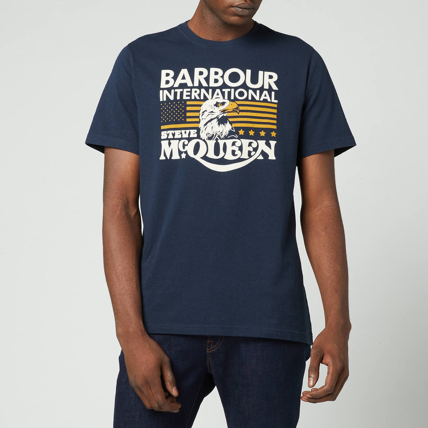 Barbour X Steve McQueen Men's Eagle T-Shirt - Navy - S
