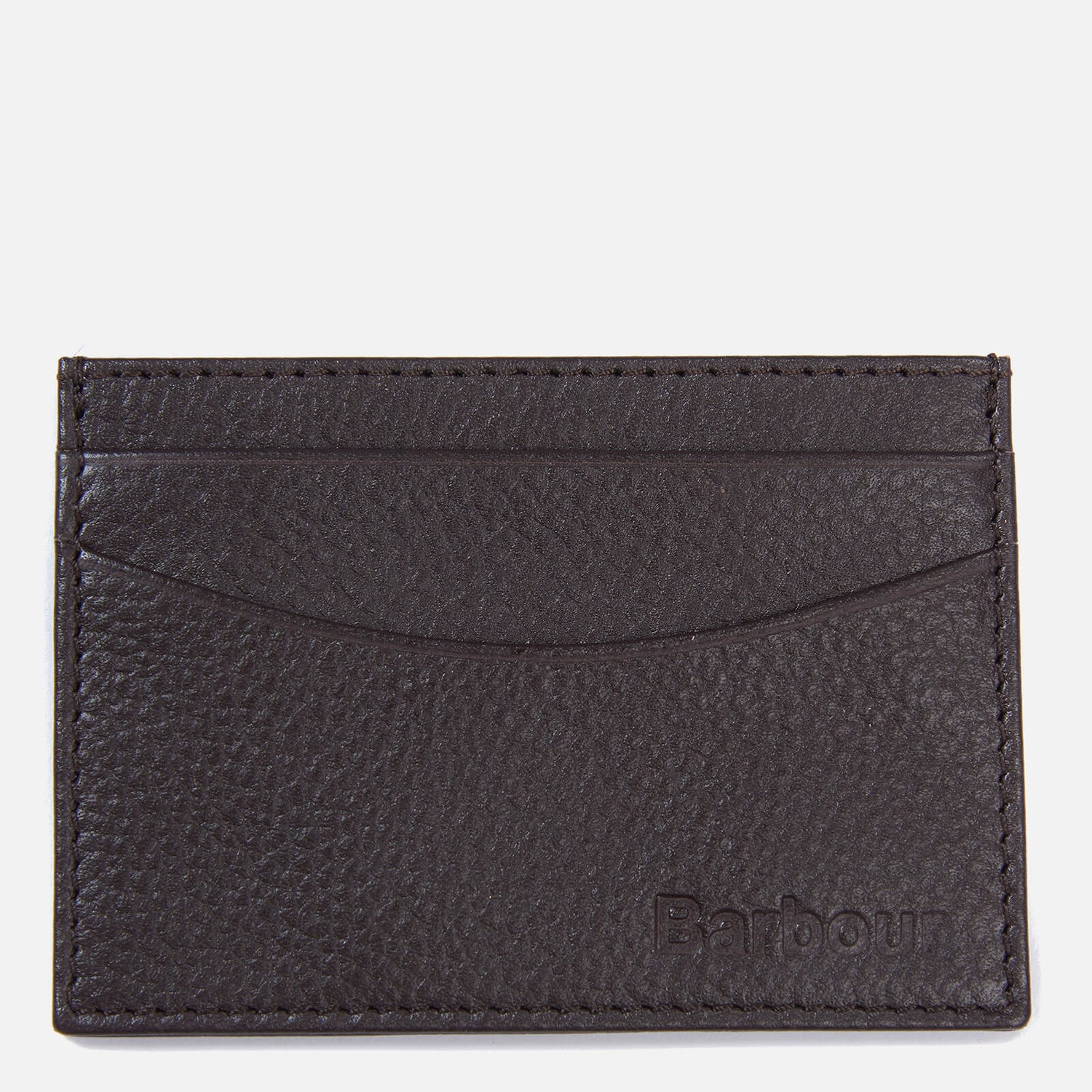 Barbour Men's Amble Leather Card Holder - Dark Brown