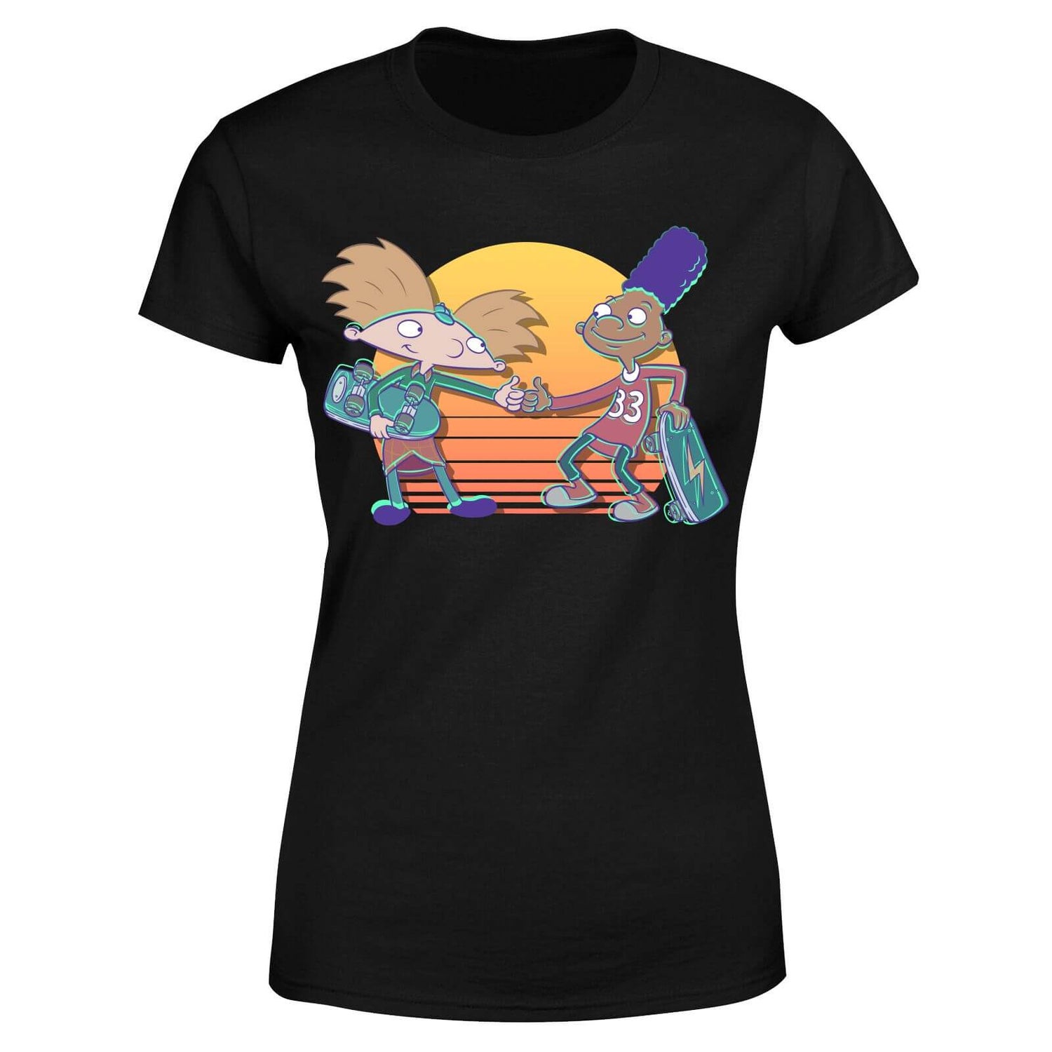 Nickelodeon Hey Arnold Buddies Women's T-Shirt - Black