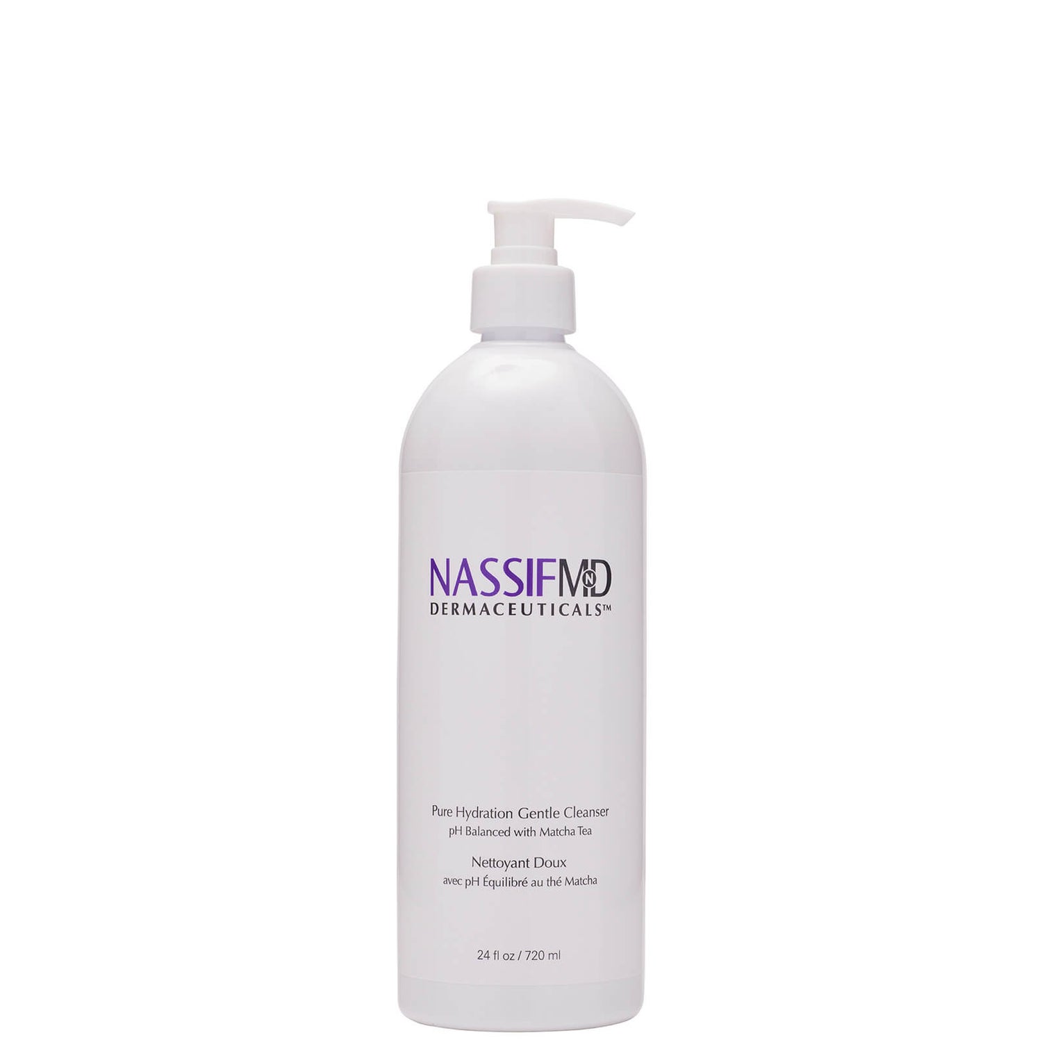NassifMD Dermaceuticals Pure Hydration Facial Cleanser Antioxidant Rich Infused with Matcha Tea 720ml