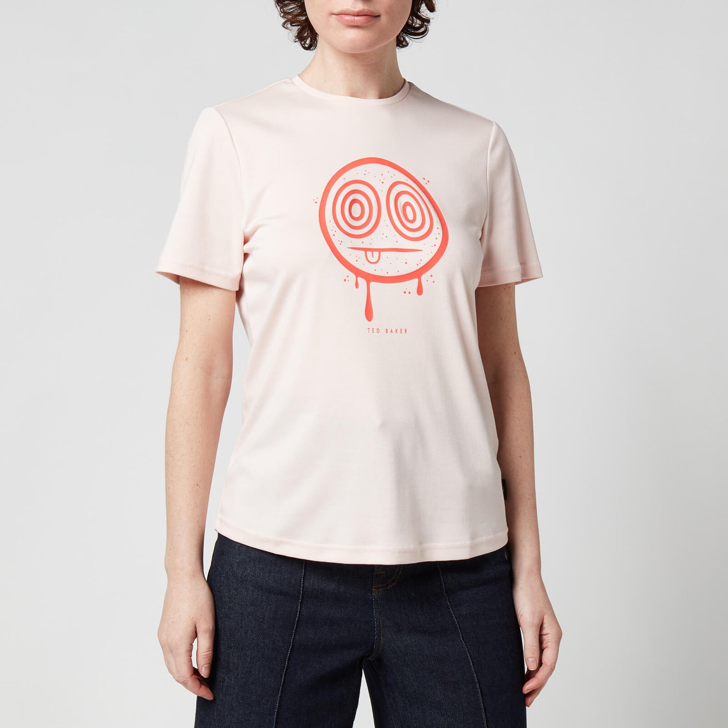 Ted Baker Women's Iviy Face Graphic T-Shirt - Pink