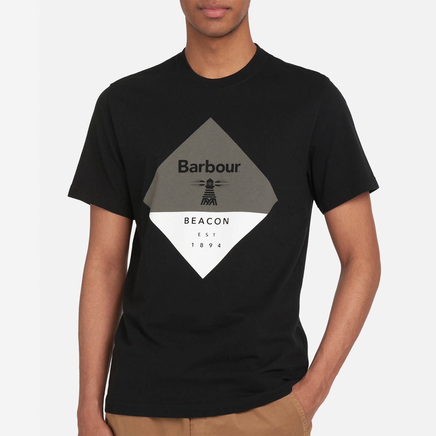 Barbour Beacon Men's Diamond T-Shirt - Black - S