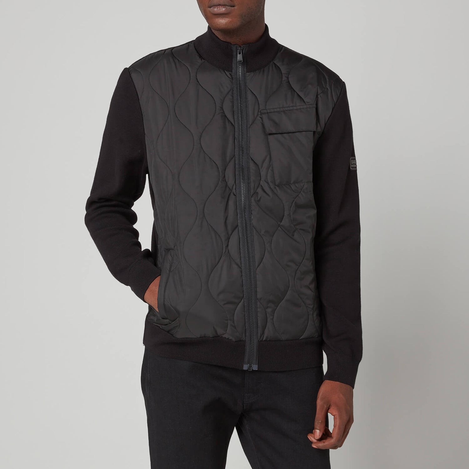 Barbour International Men's Slipstream Quilt Knit Jacket - Black - S