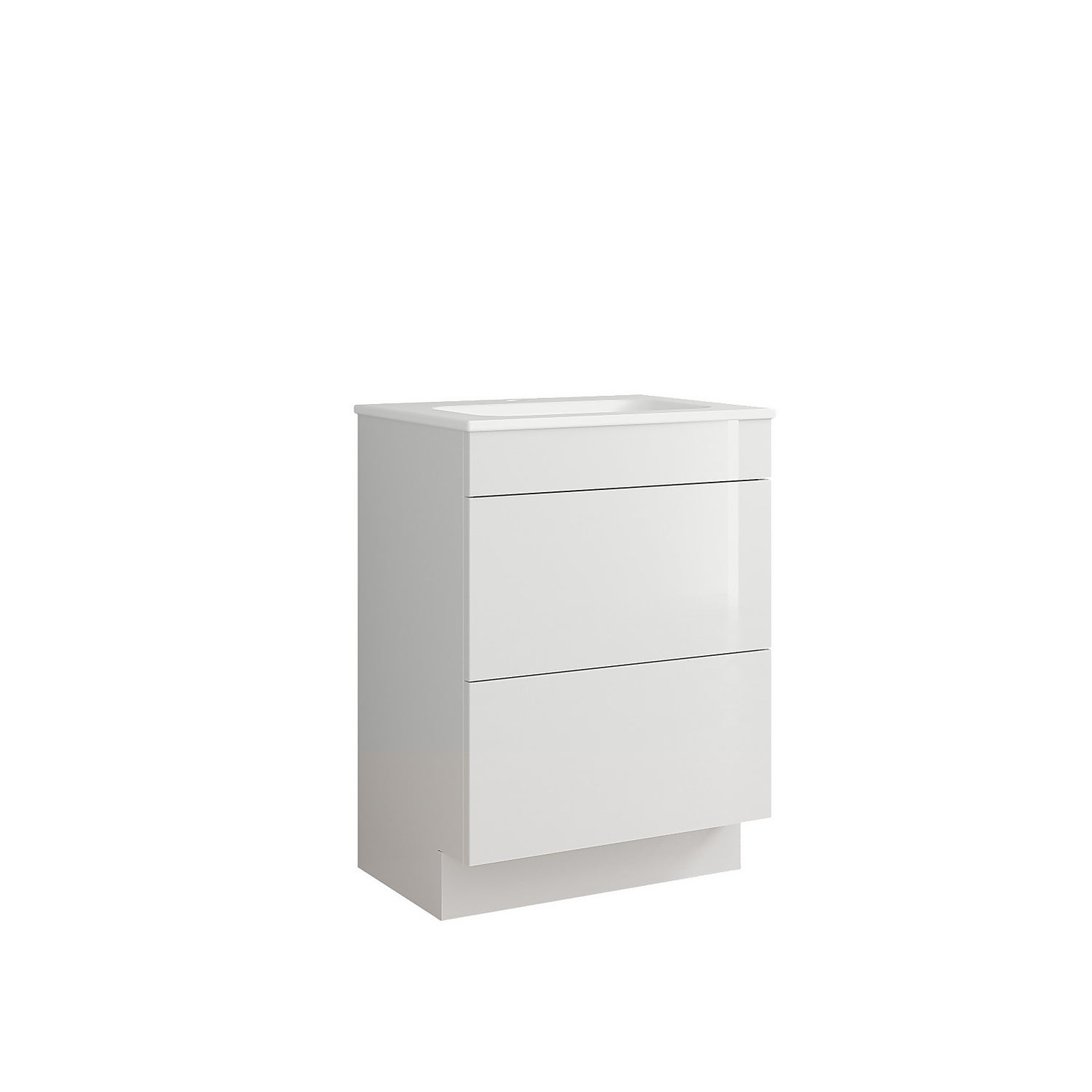 House Beautiful ele-ment(s) 600mm Floorstanding Vanity Unit with Basin - Gloss White