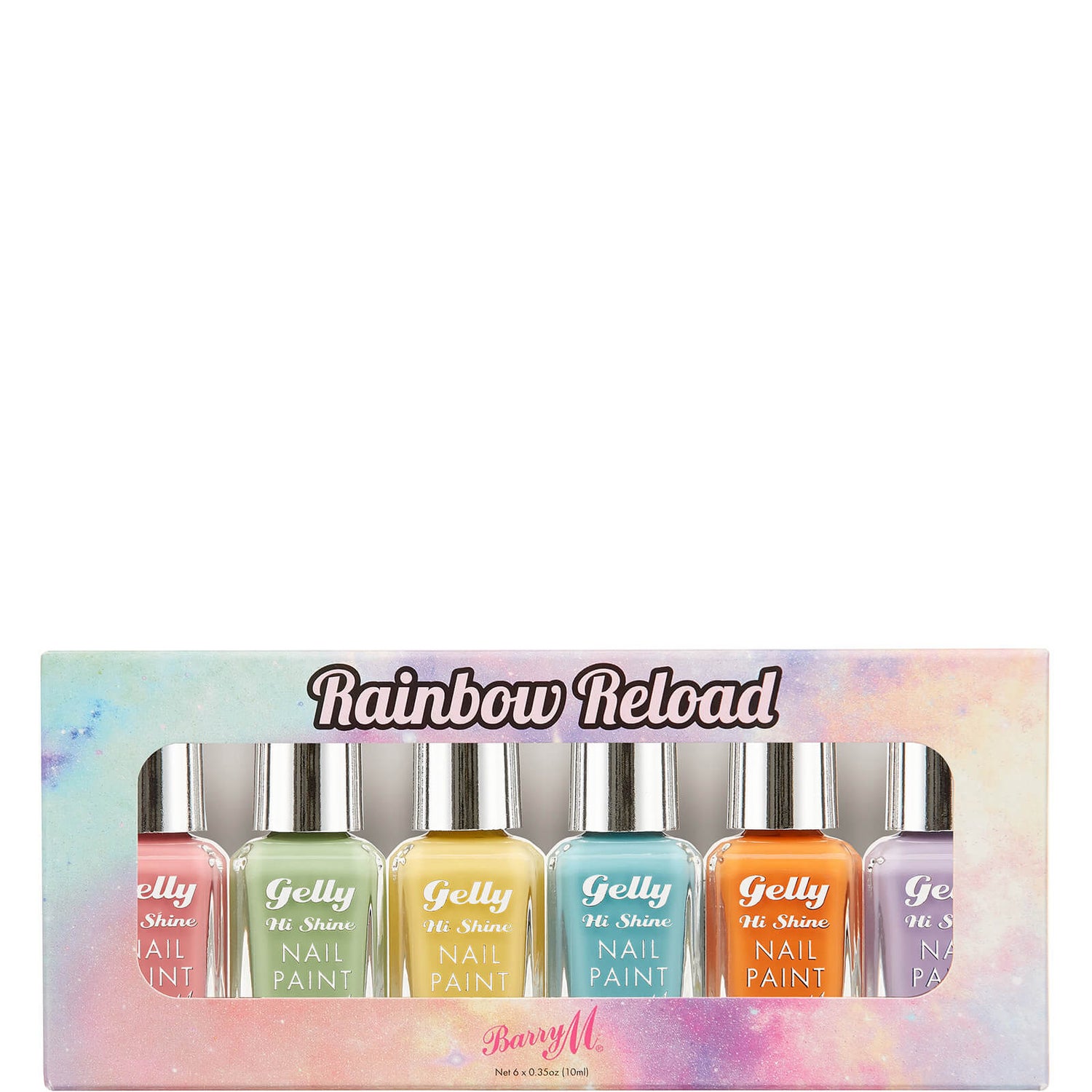 Подарочный набор лаков для ногтей Barry M Cosmetics, серия Rainbow Reload
